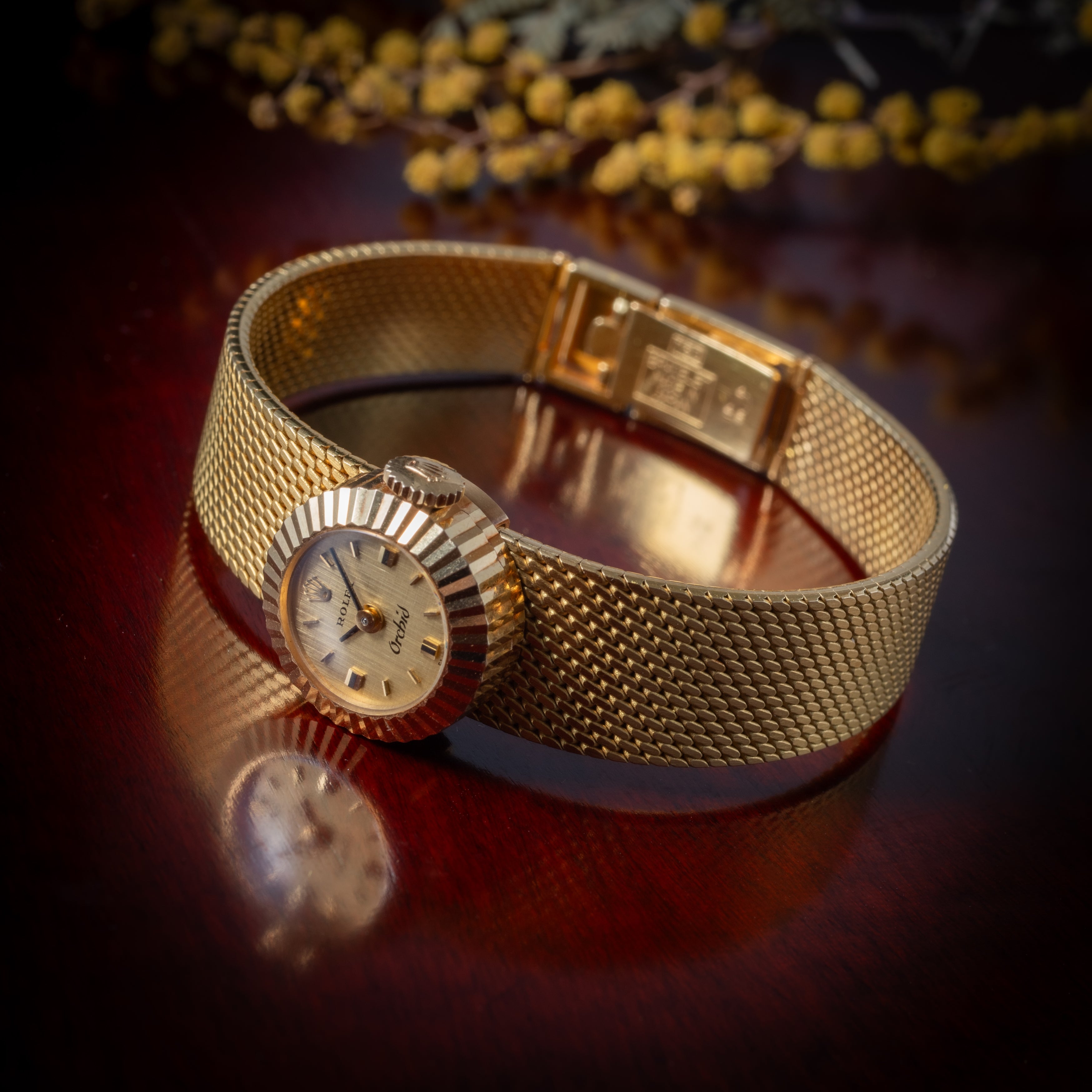 ロレックス オーキッド カメレオン 1973年製 Ref.2059 18金イエローゴールド 箱付き