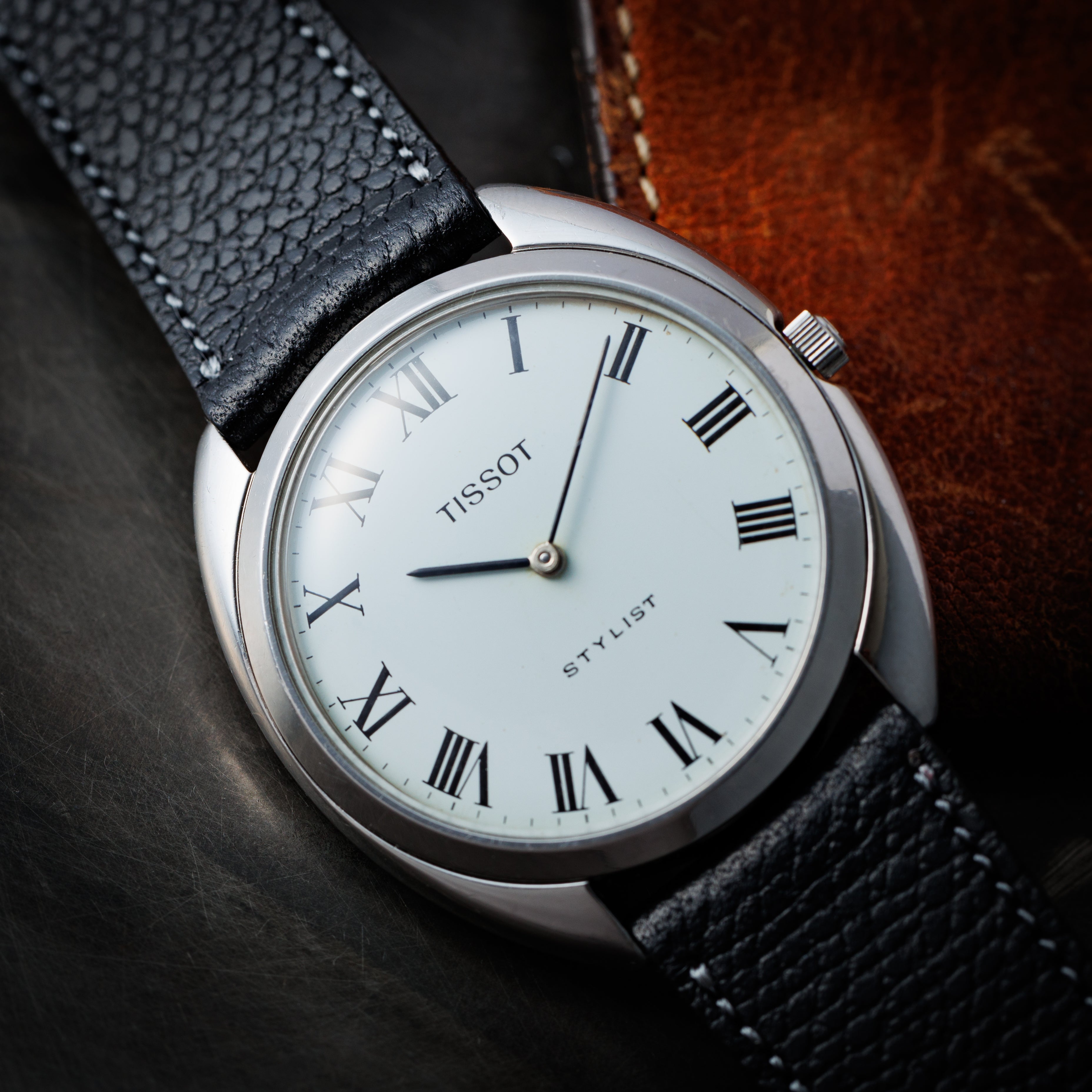 ティソ スタイリスト 1970年代製 手巻き ローマンダイヤル