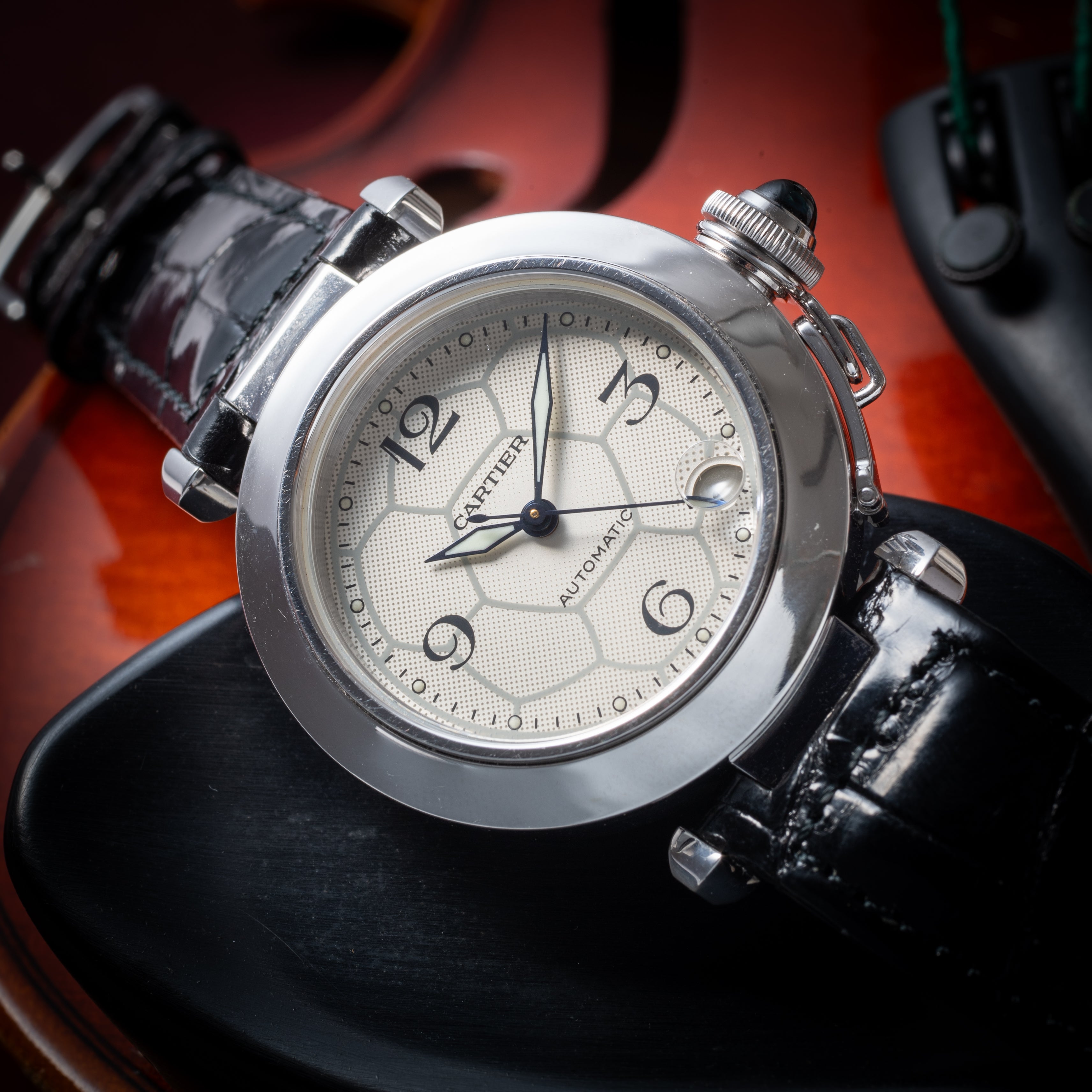 カルティエ パシャ 2002年製 Ref.S091 FIFAワールドカップ 世界70本限定 18金ホワイトゴールド