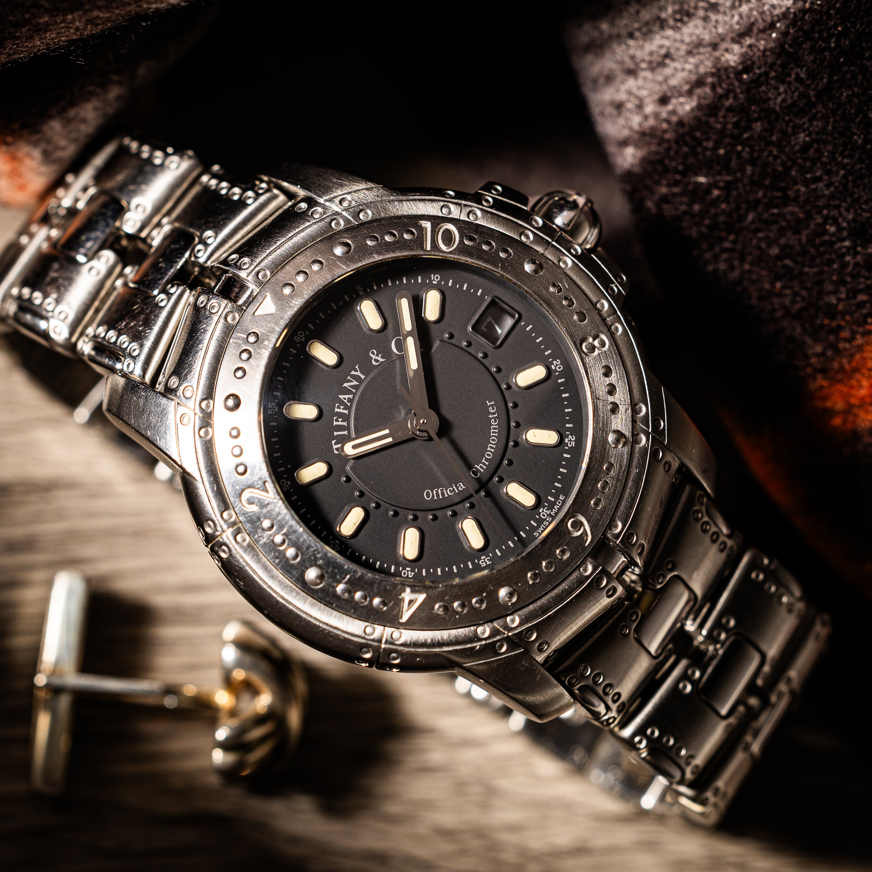 ティファニー ストリーメリカ 1990年代製 Ref.M091 ブラックダイヤル