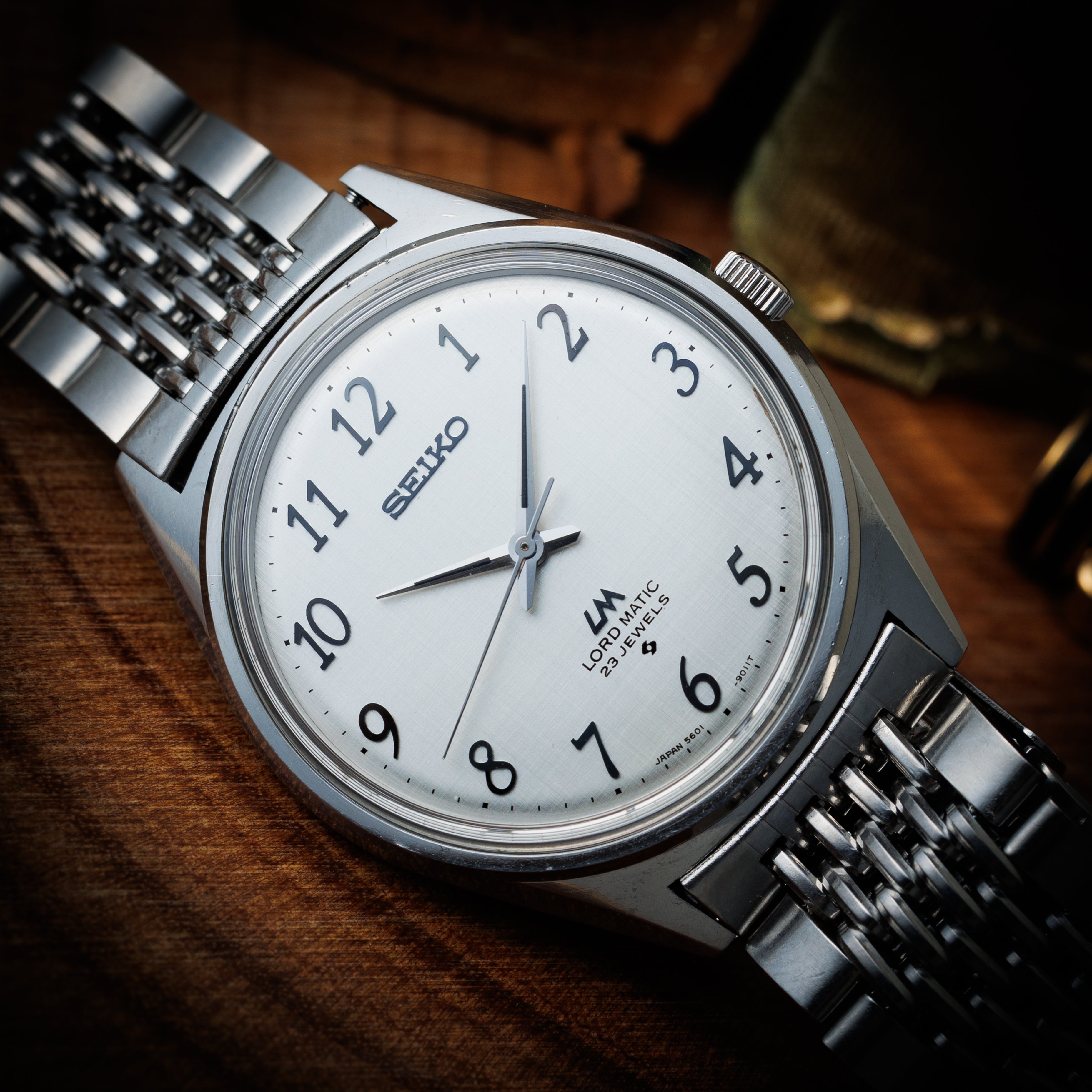 セイコー LM ロードマチック アラビアダイヤル 1973年製 Ref.5601-9000 純正ブレス付き