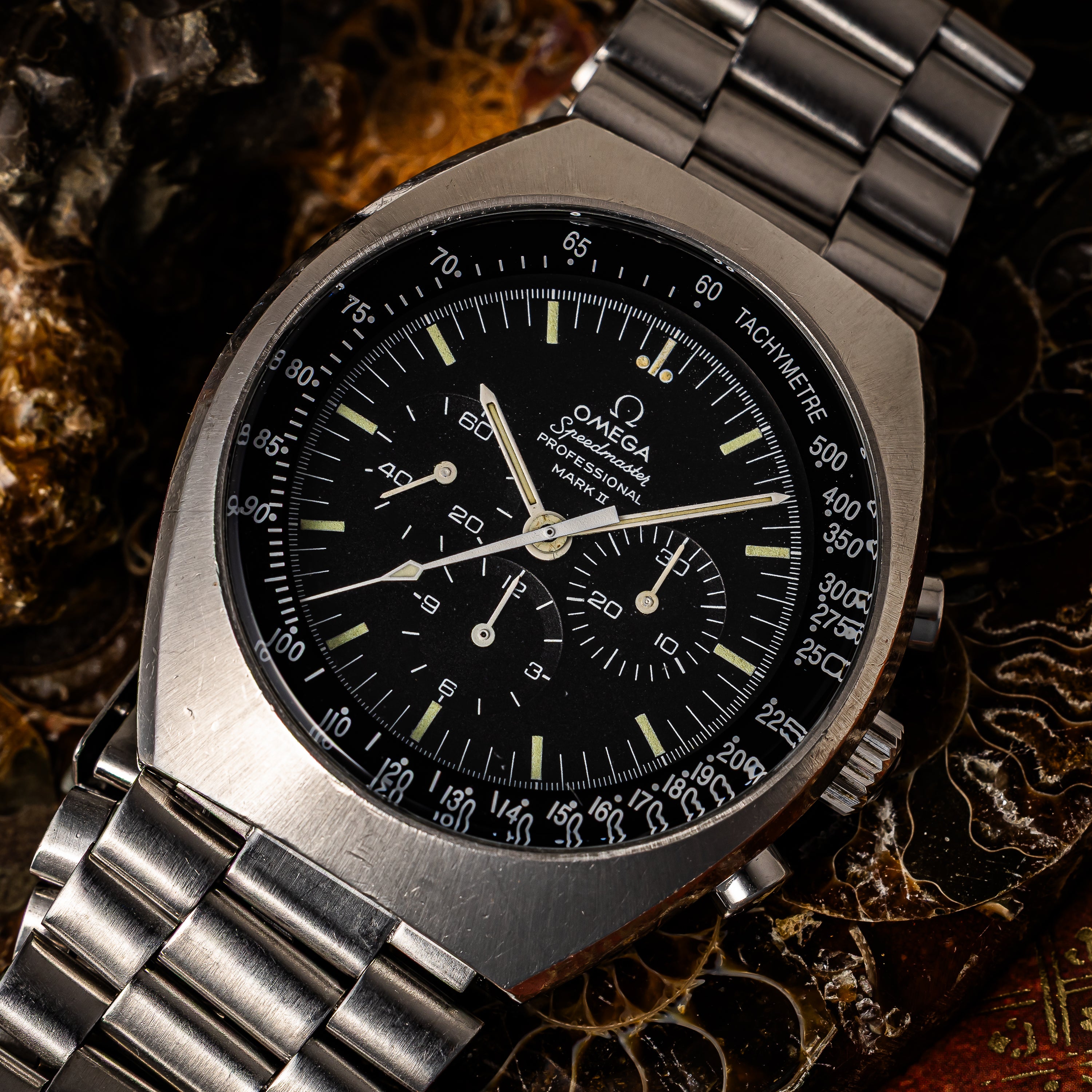 オメガ スピードマスター マークⅡ 1970年製/昭和45年製 Ref.145.014 純正3連ブレス