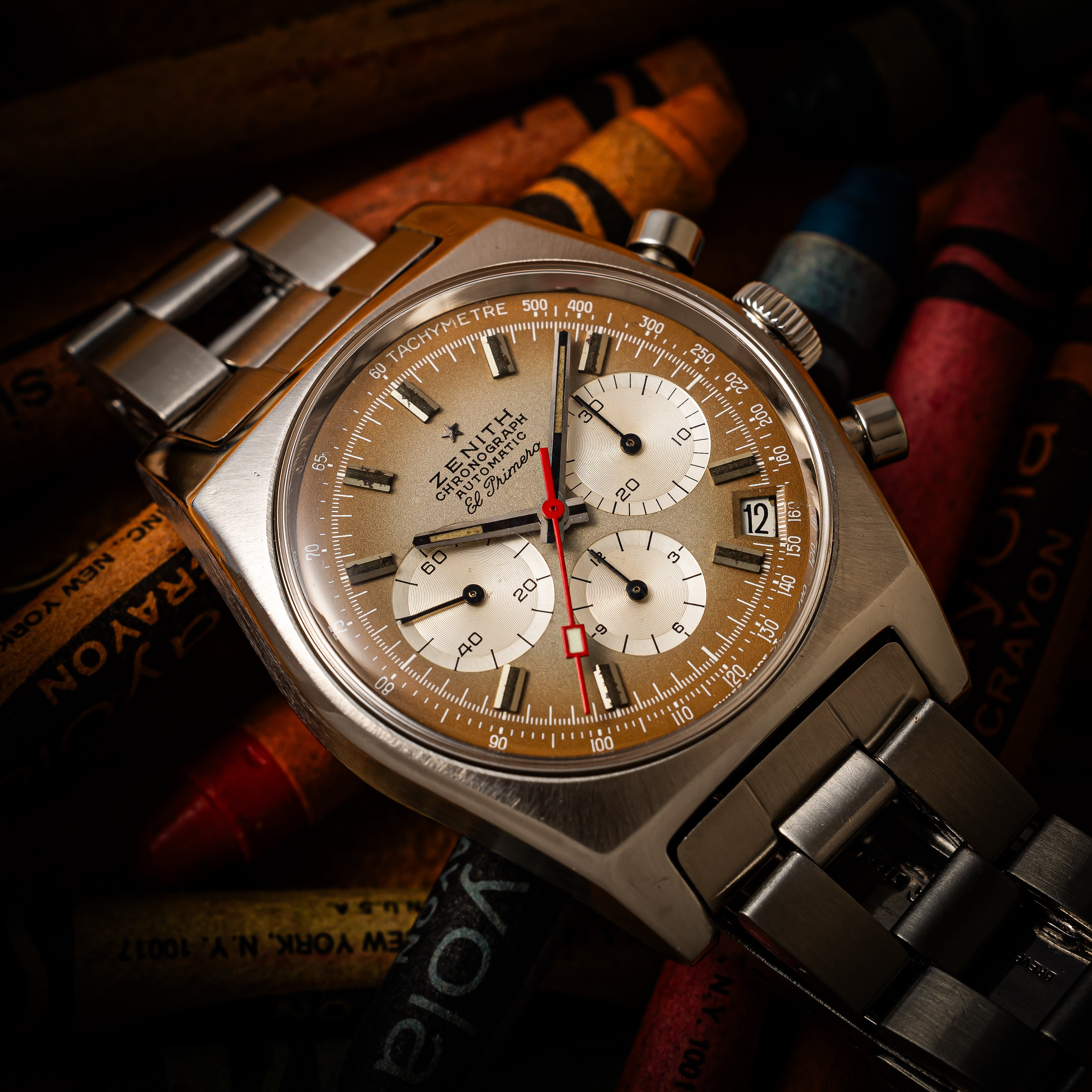 ゼニス エルプリメロ 1970年製 Ref.A385 ケース、アーカイブ、修理納品書付き