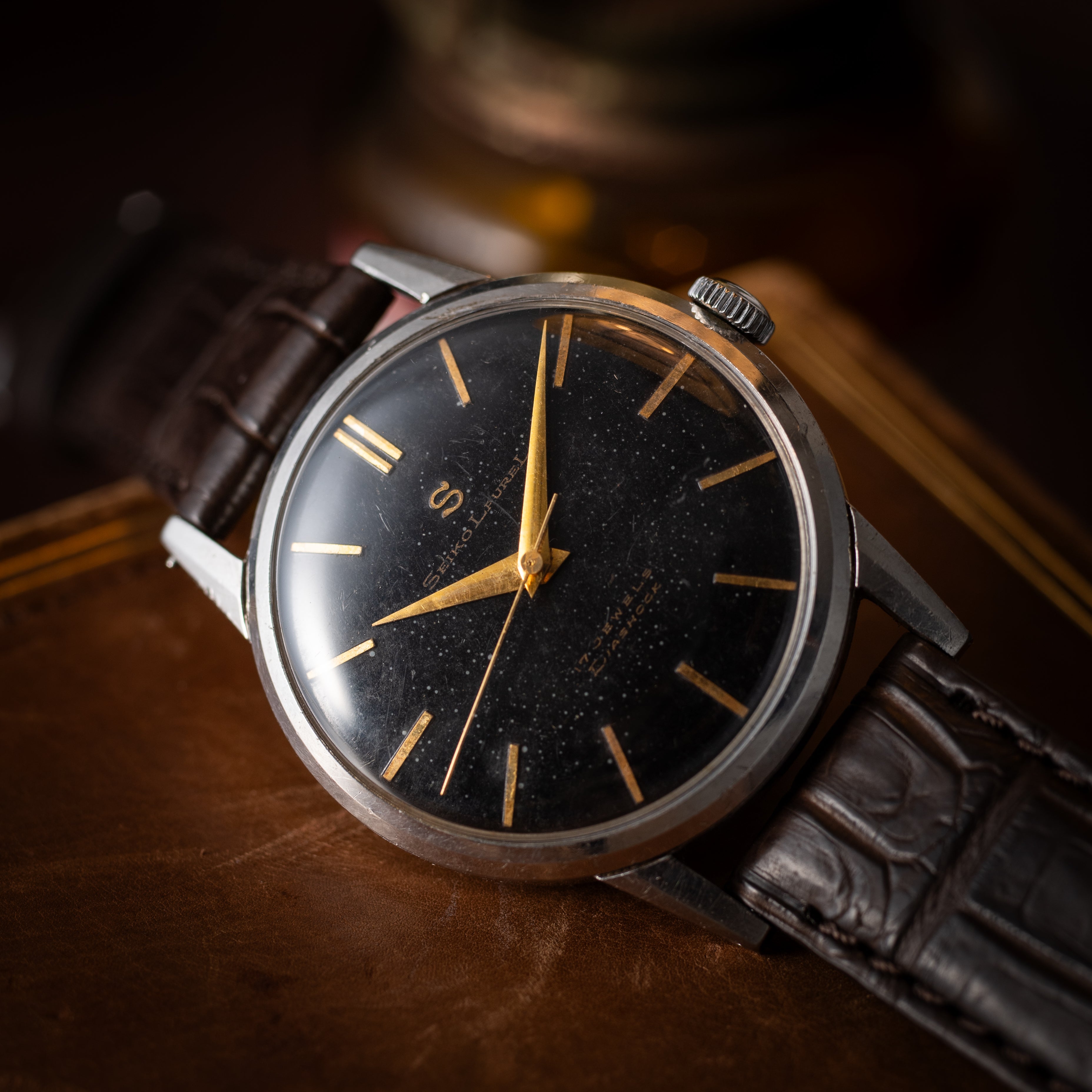 セイコー ローレル 1958年製 Ref.14046 手巻き ブラックダイヤル