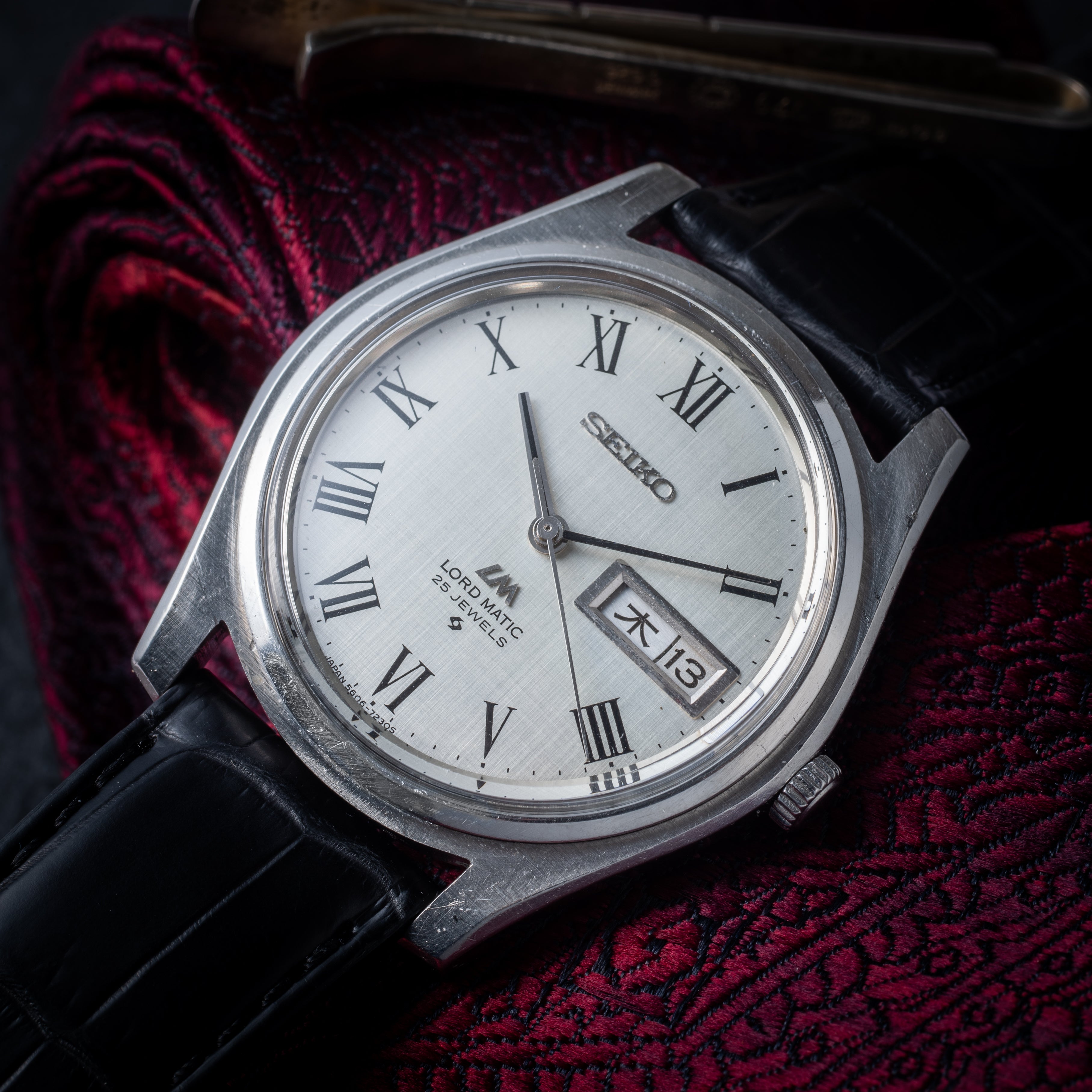 セイコー ロードマチック 1970年製 リネン模様 ローマンダイヤル 自動巻き