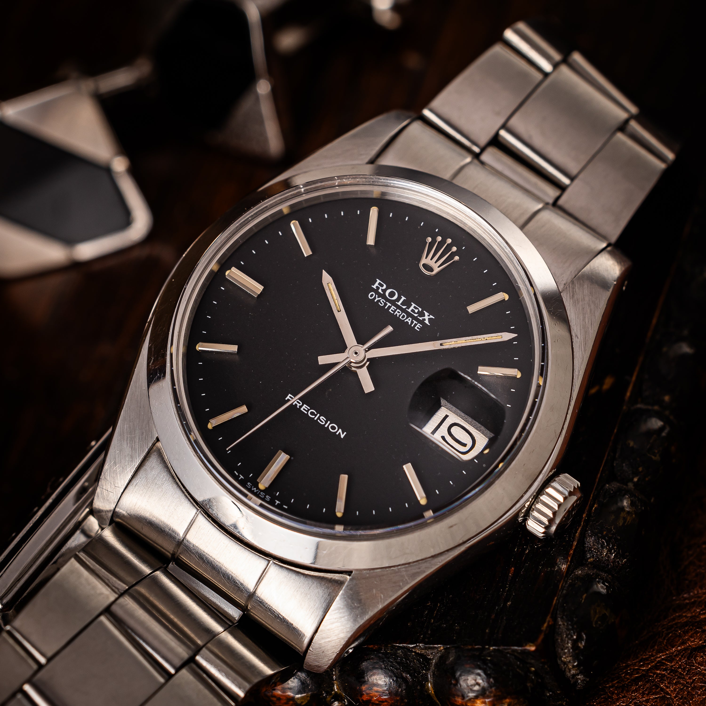 ロレックス オイスターデイト 1973年製 Ref.6694 ブラックダイヤル