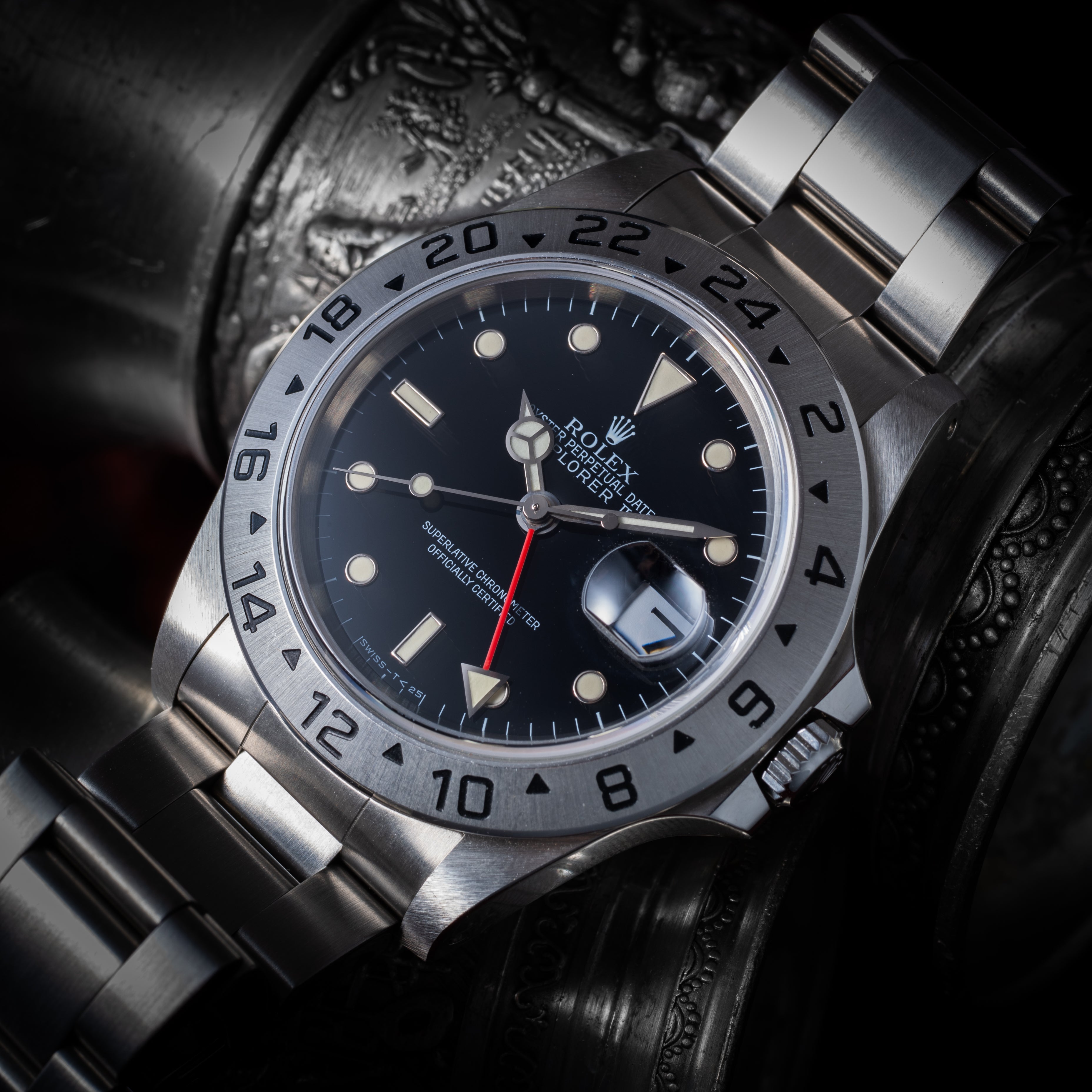 ロレックス エクスプローラーⅡ 1997年製 Ref.16570 箱、ギャラ付き