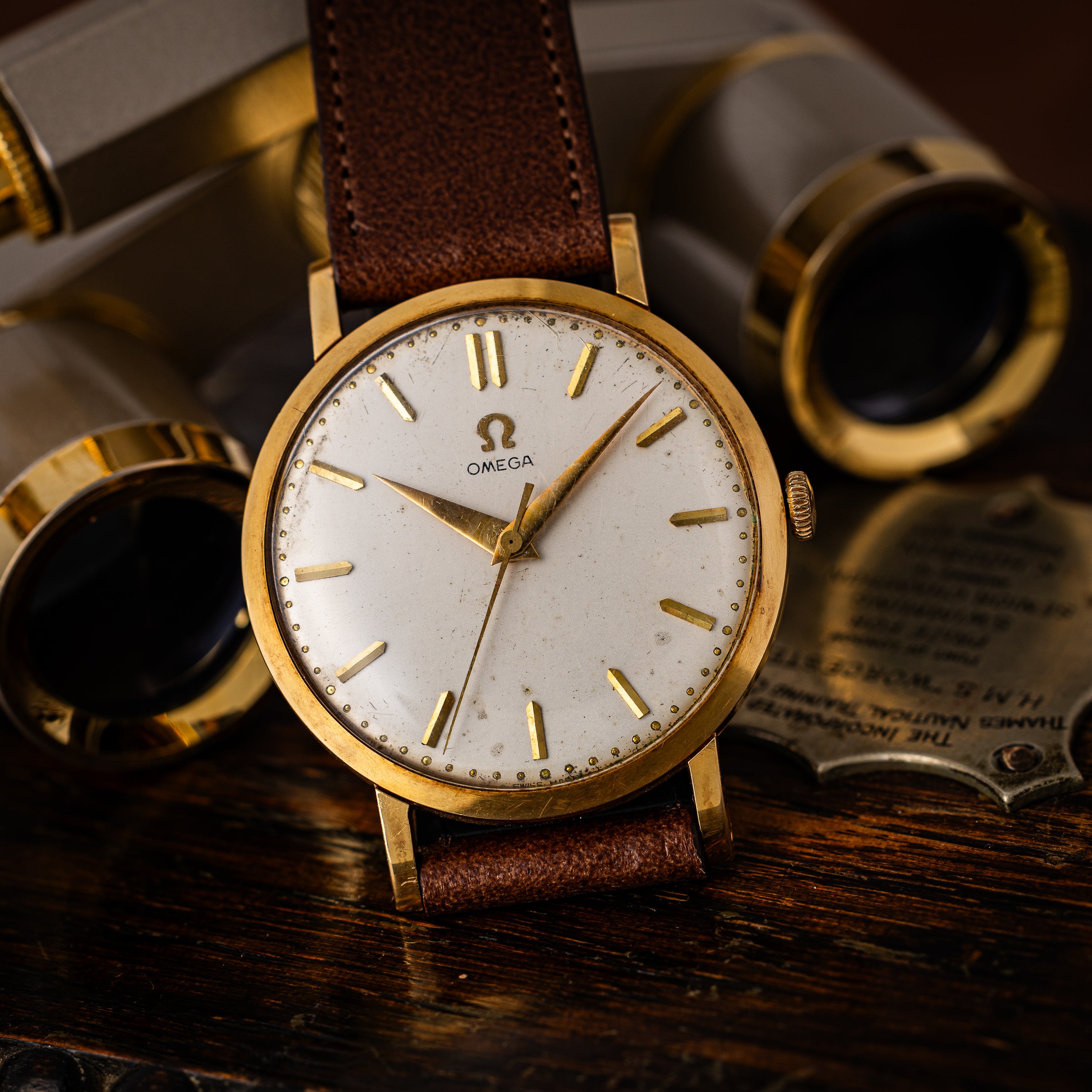 オメガ 30mmキャリバー 18金無垢 1958年製 手巻き Cal.284 センターセコンド