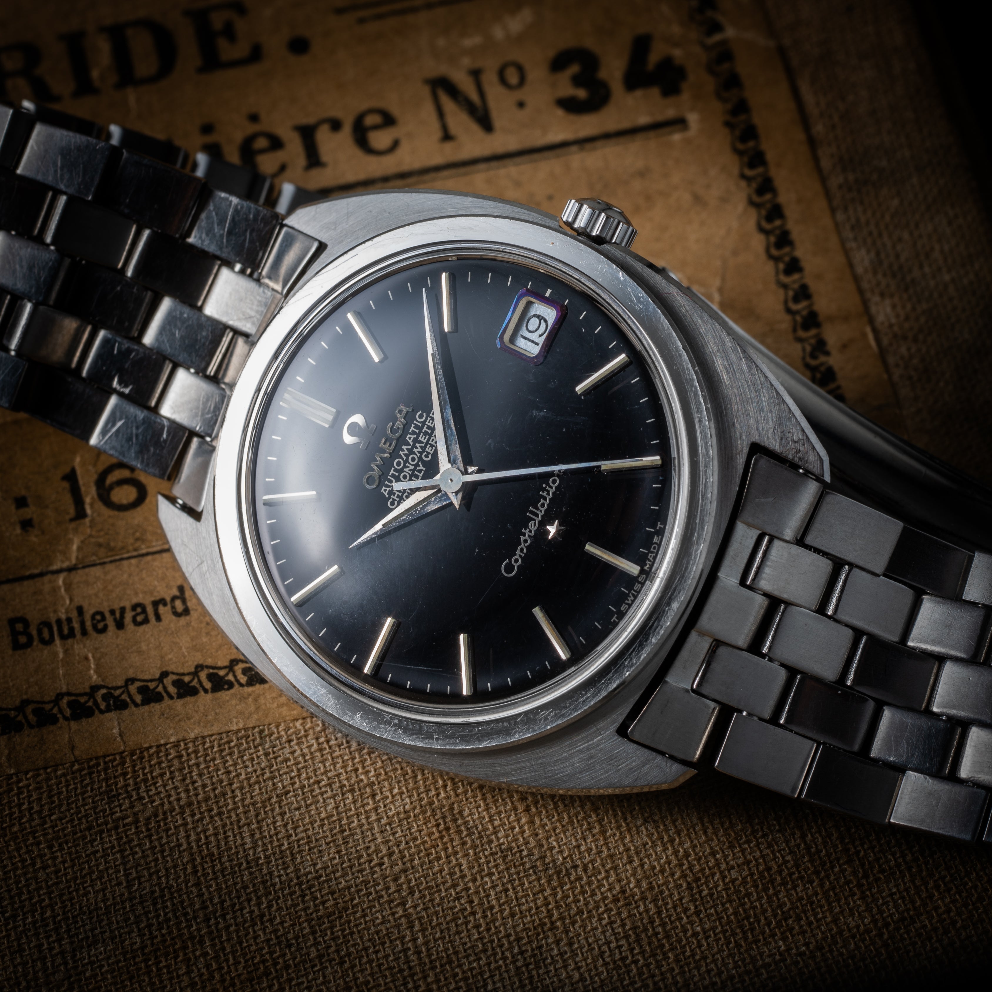 オメガ コンステレーション 1967年製 Ref.168.017 ジェンタ ブラックミラーダイヤル