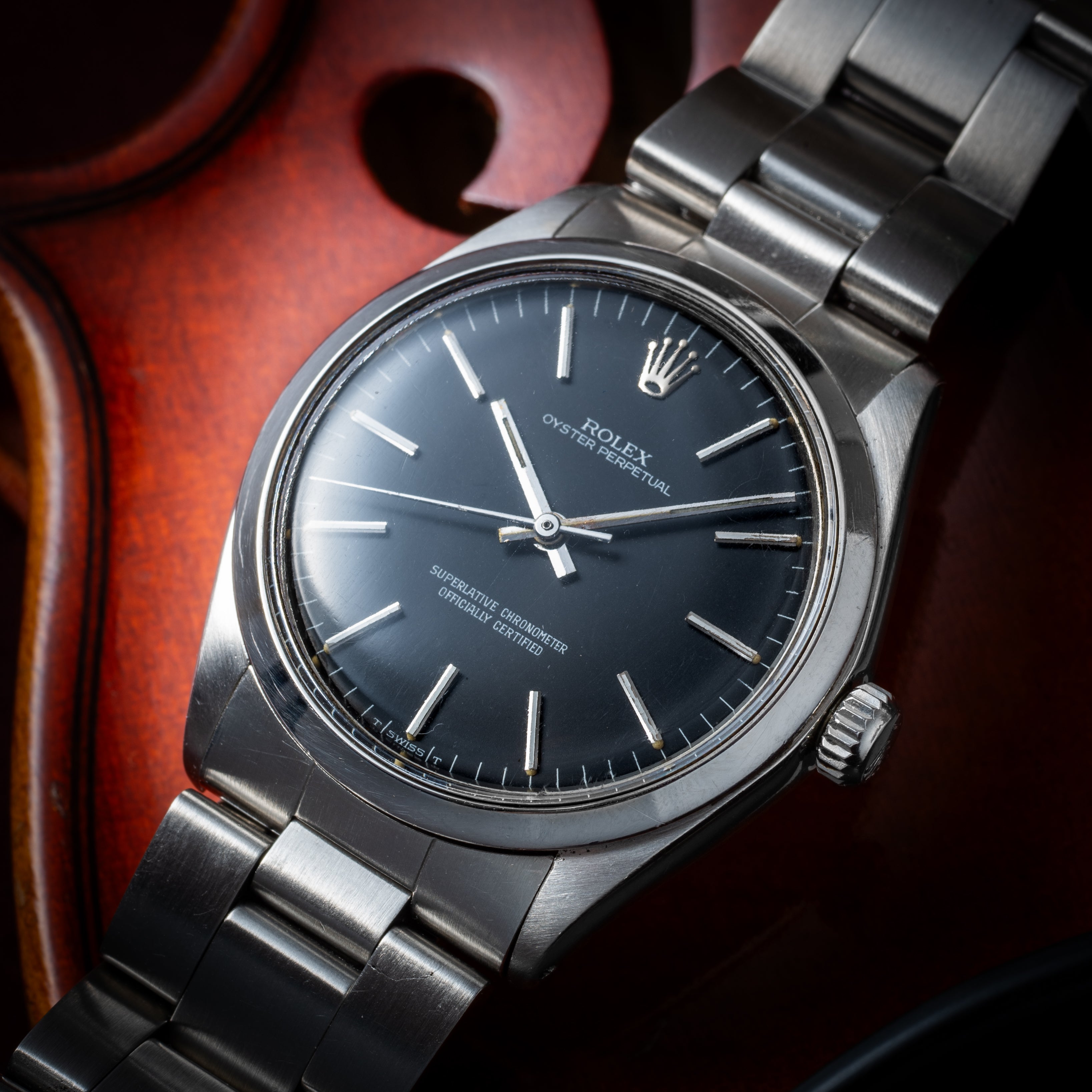 ロレックス オイスターパーペチュアルデイト 1974年製 Ref.1002 ブラックダイヤル