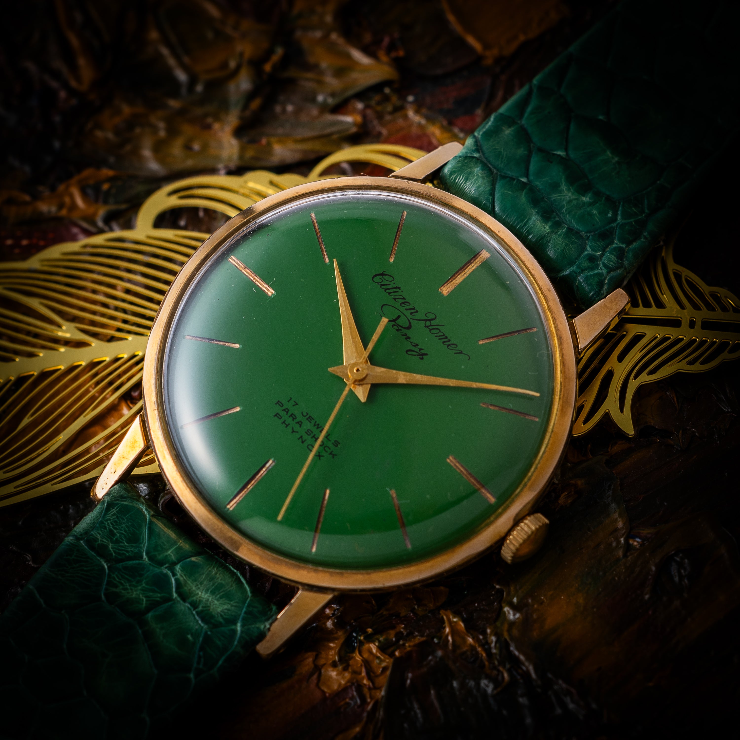 シチズン ホーマー パンジー 1963年製 C.G.Pケース オリジナルグリーンダイヤル