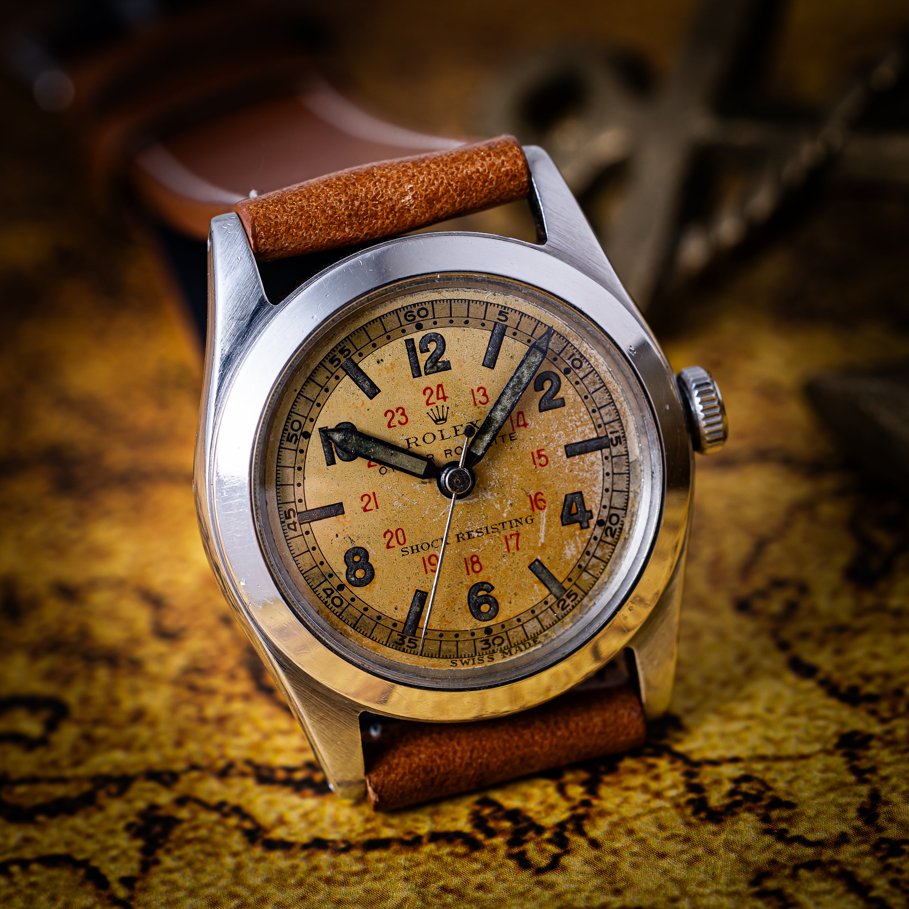 ロレックス オイスター ローヤライトマジェスティックダイヤル 1946年製 Ref.4420