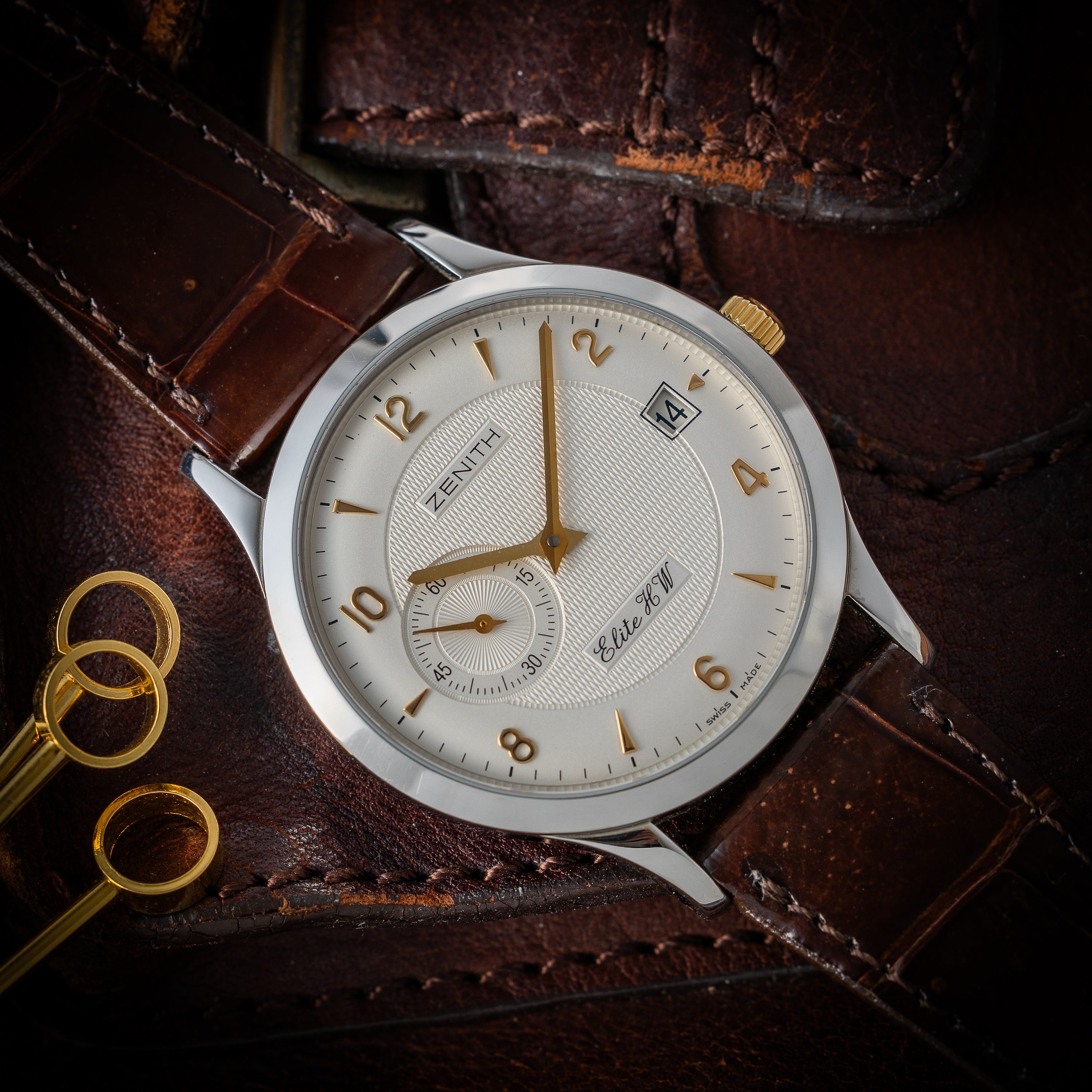 ゼニス クラスエリート HW 2000年代製 Ref.01.1125.650 手巻き 純正尾錠付き