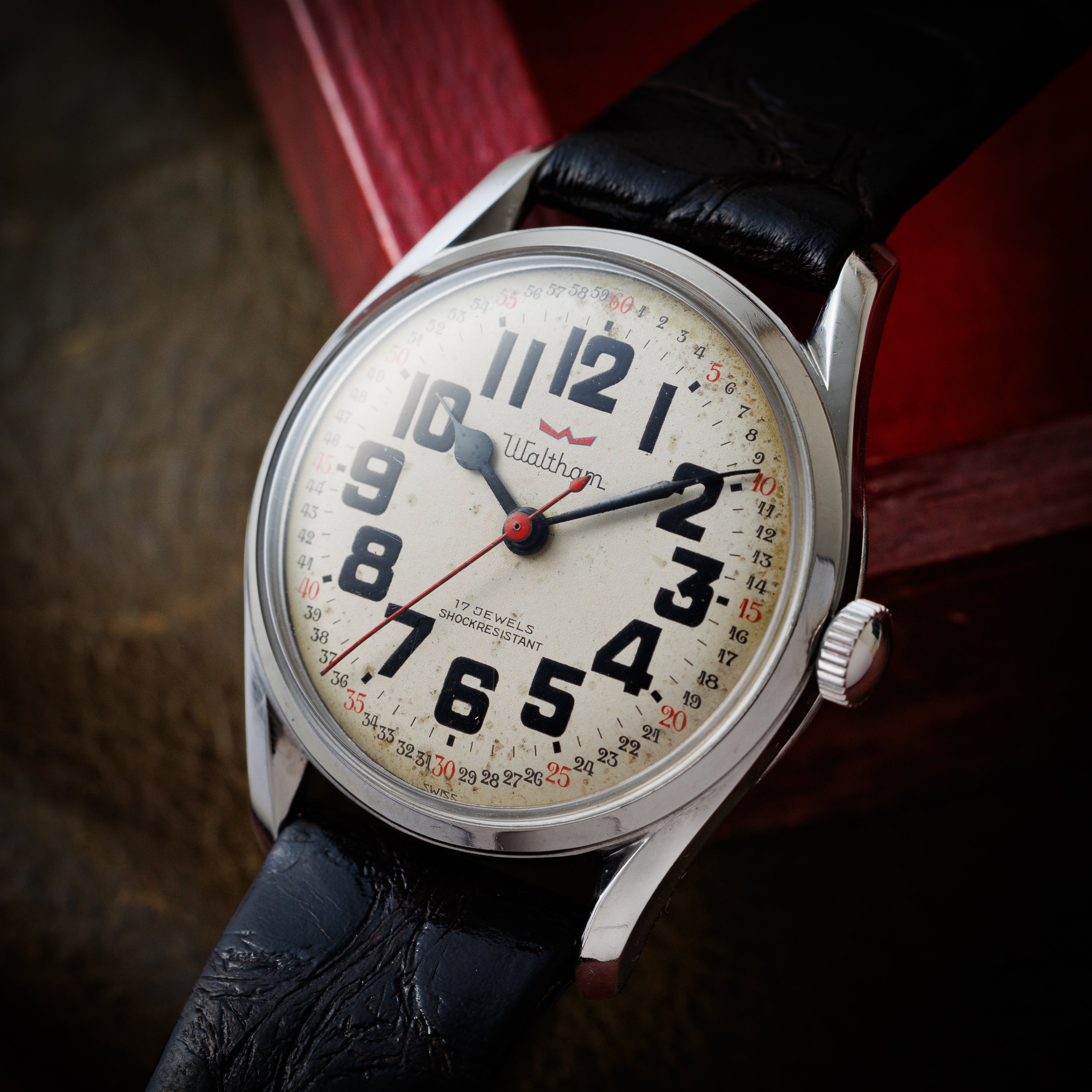 ウォルサム ラウンドケース 鉄道時計 1960年代製 手巻き