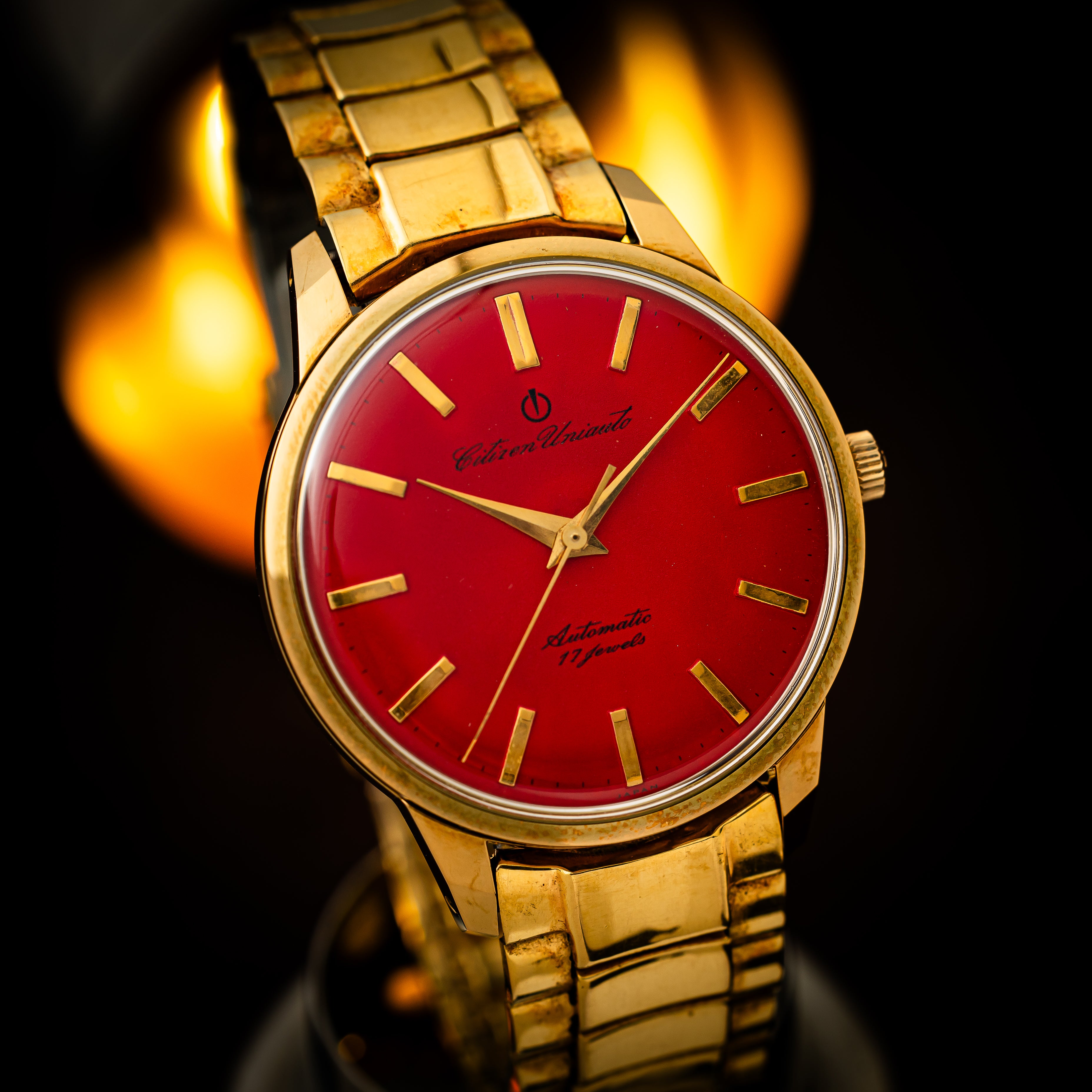 シチズン ユニオート 1963年製 Ref.UNI5901 C.G.P レッドダイヤル 未使用品 タグ付き