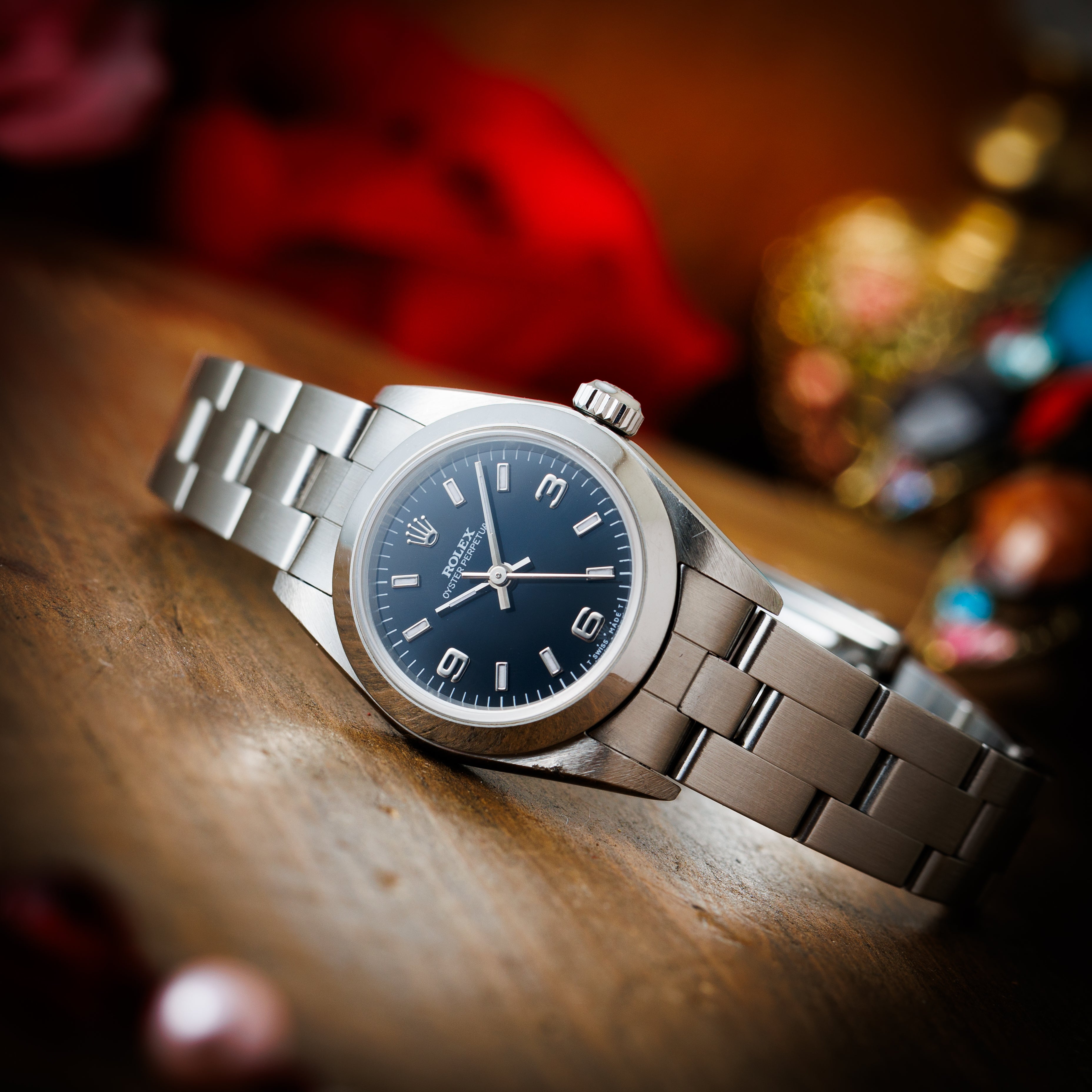 ロレックス レディース オイスターパーペチュアル 1999年製 Ref.76080 エクスプローラーダイヤル タグ付き