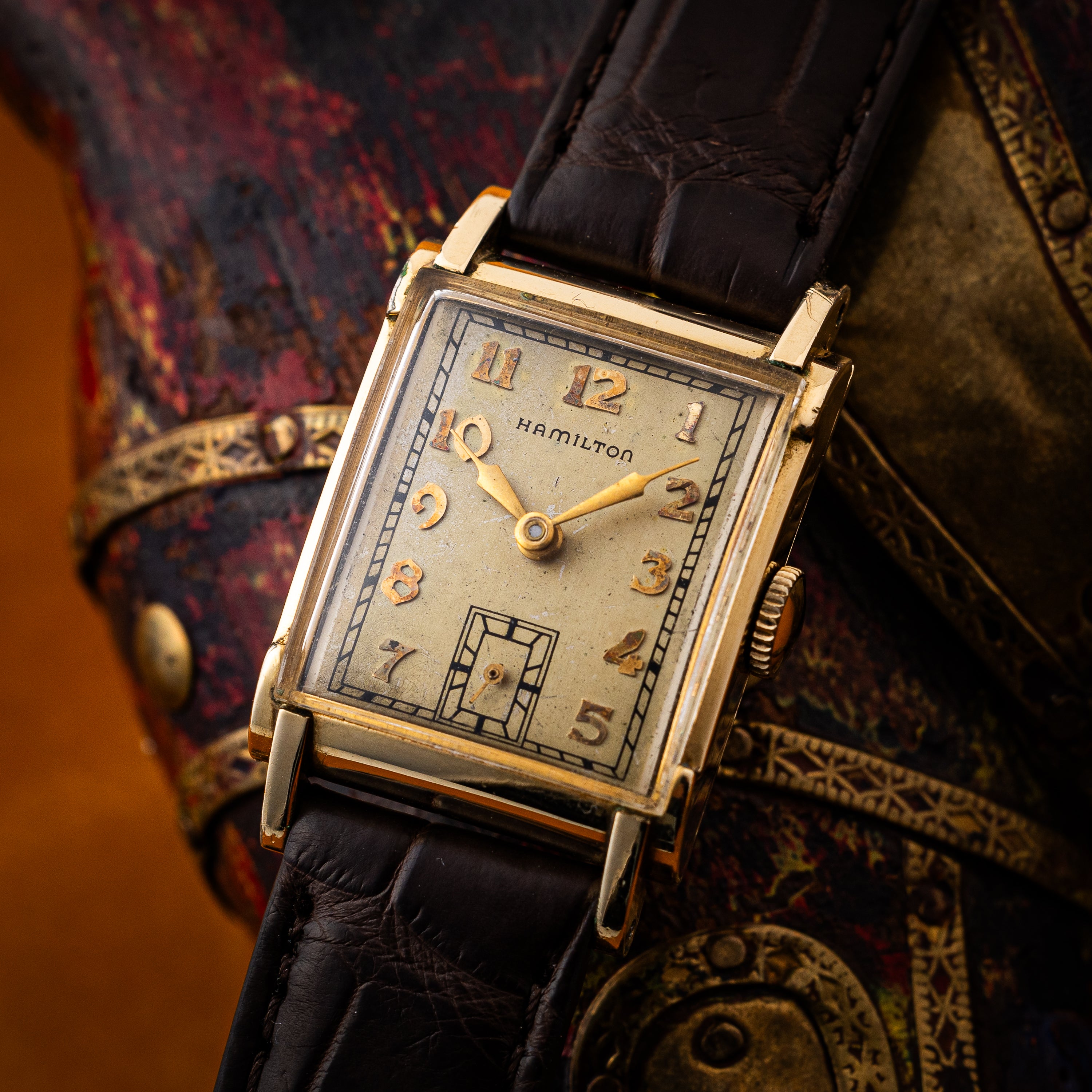 ハミルトン 金張りレクタンギュラーケース 1940年代製  手巻き Cal.982