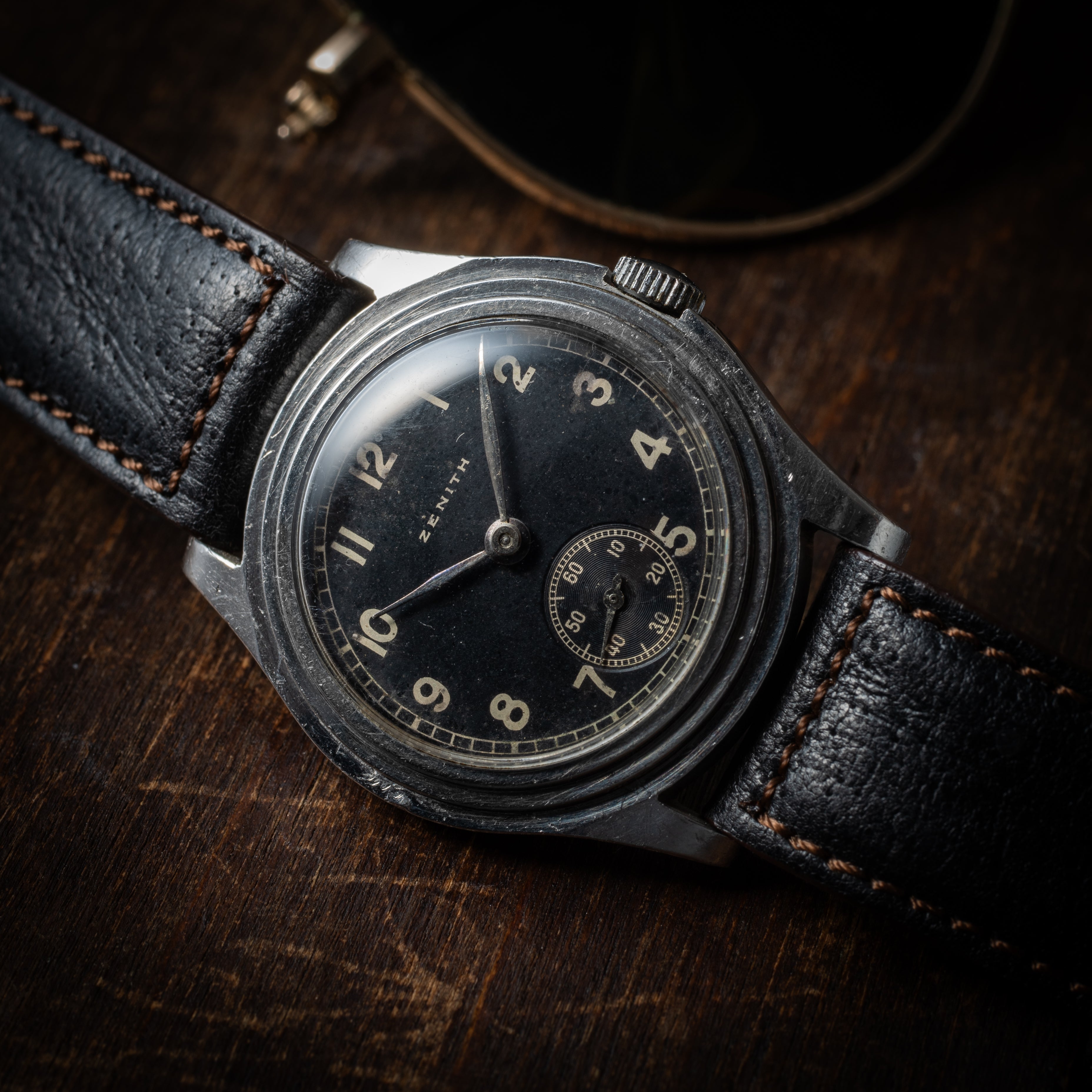 ゼニス ラウンドケース ステップベゼル 1930年代製 手巻き スモールセコンド