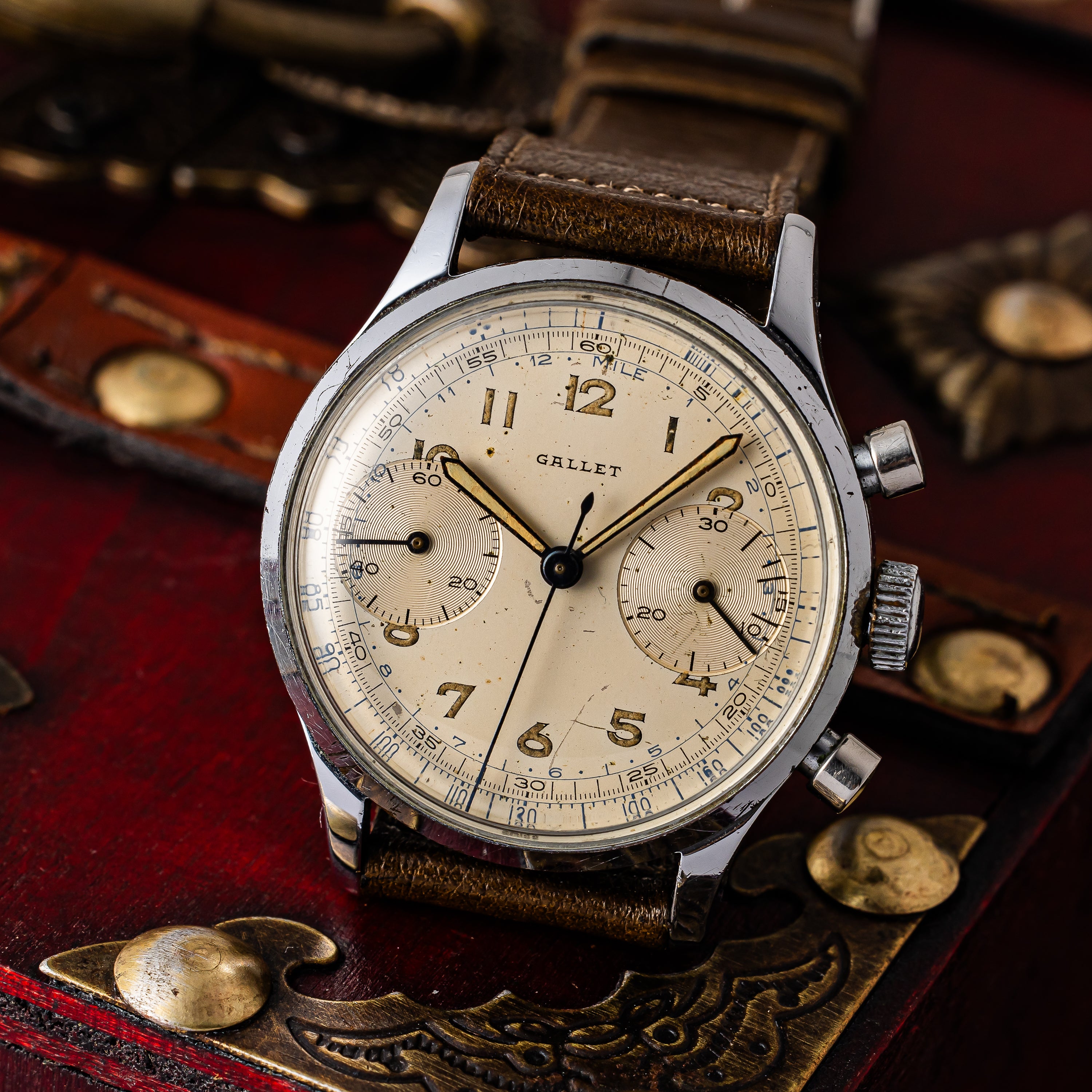 ギャレット 2レジスタークロノグラフ 1940年代製 Cal.ヴィーナス188