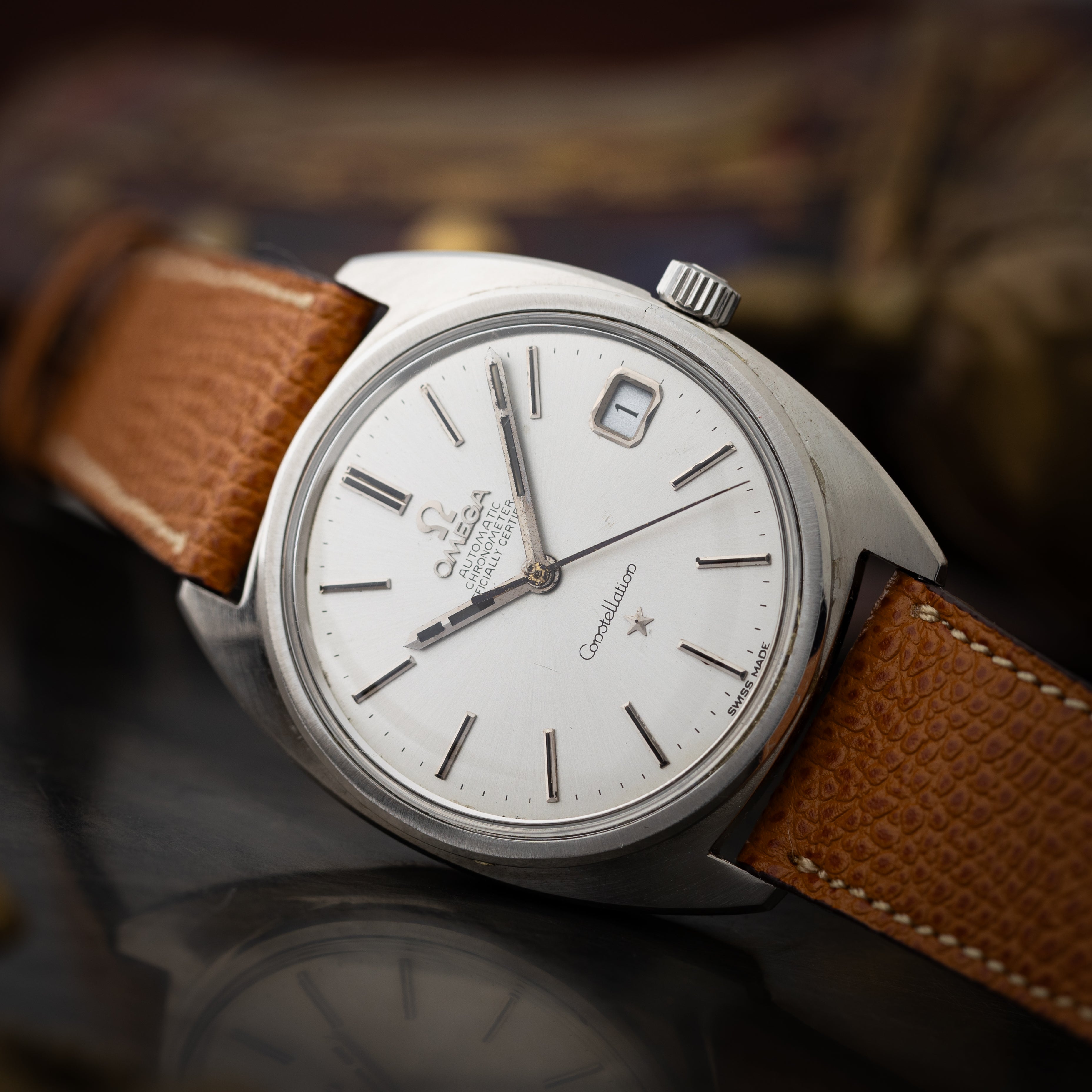 オメガ コンステレーションジェンタ 1968年製 クロノメーター 純正尾錠付き