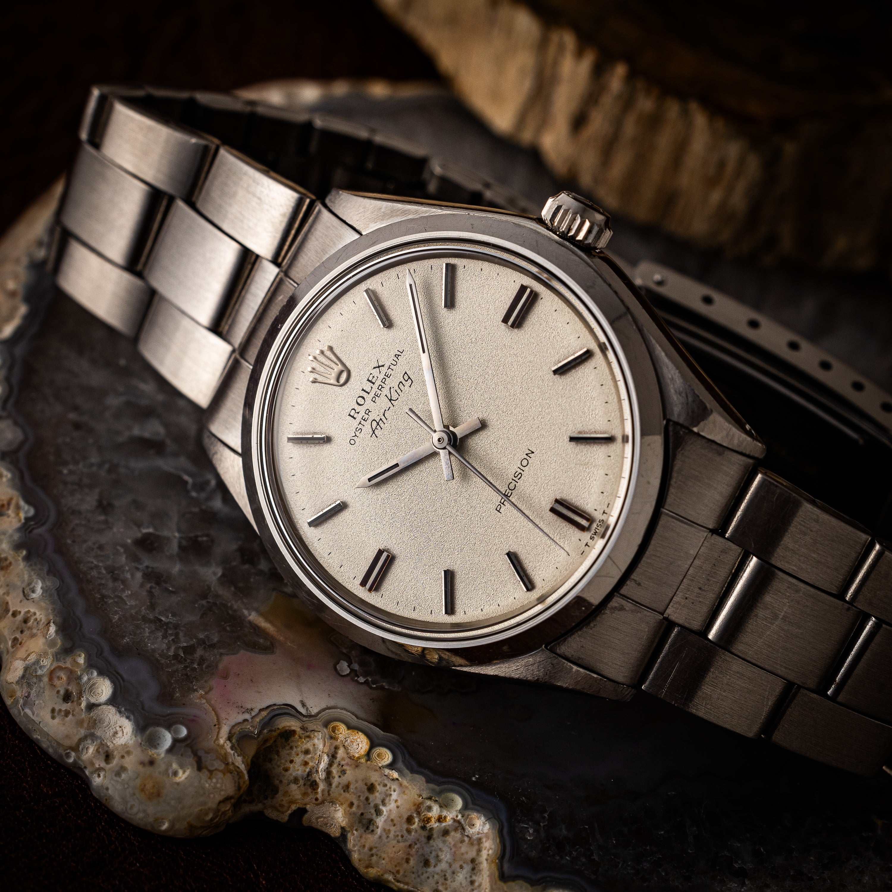 ロレックス エアキング 1970年製 Ref.5500 ノンデイト自動巻き 純正巻きブレス付き