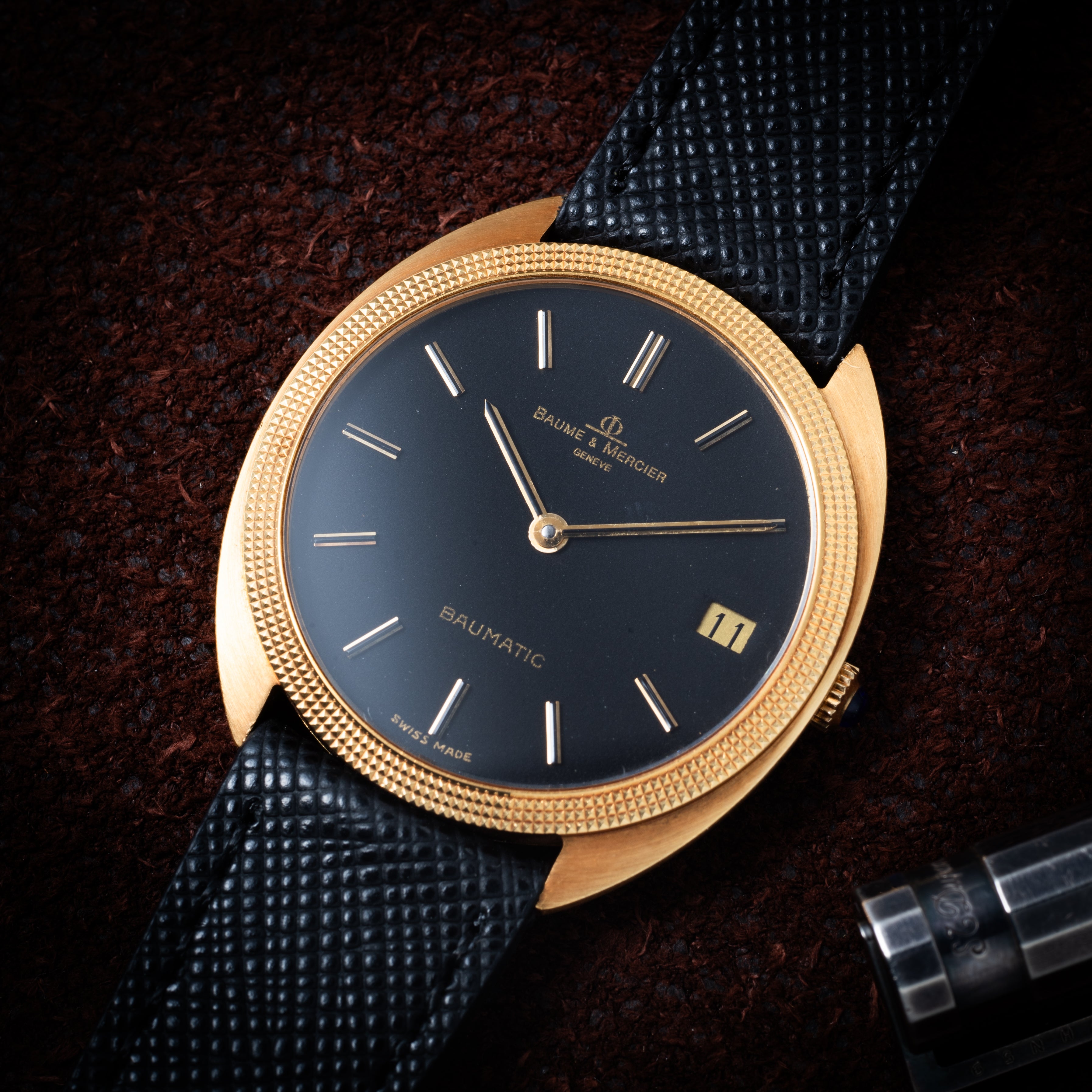 ボーム＆メルシエ 18金無垢 1980年代製 自動巻き Cライン 1980年製 Ref.35114 箱付き