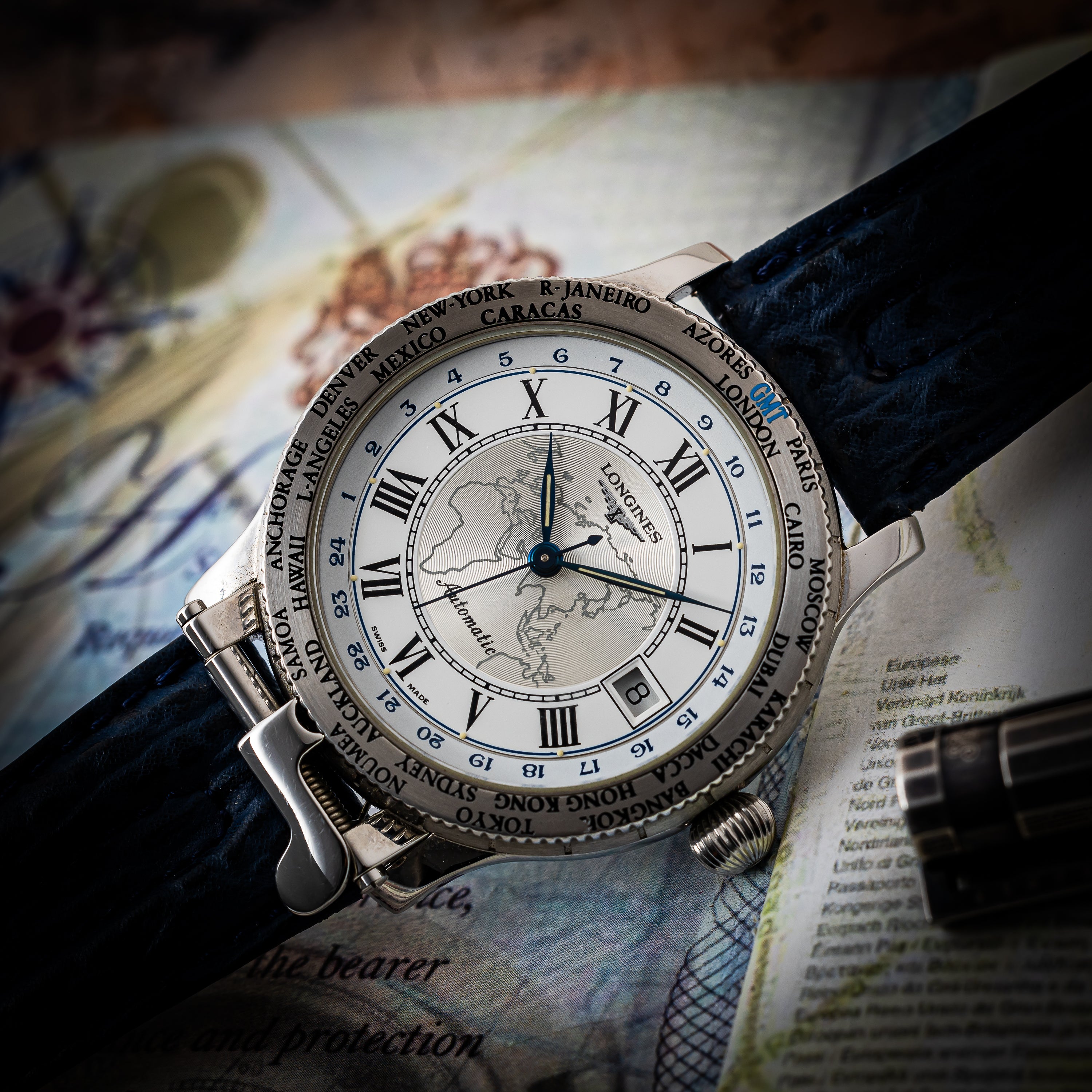 ロンジン リンドバーグ アワーアングル 1990年代製 Ref.L2.610.4 3000本限定 純正ベルト付き