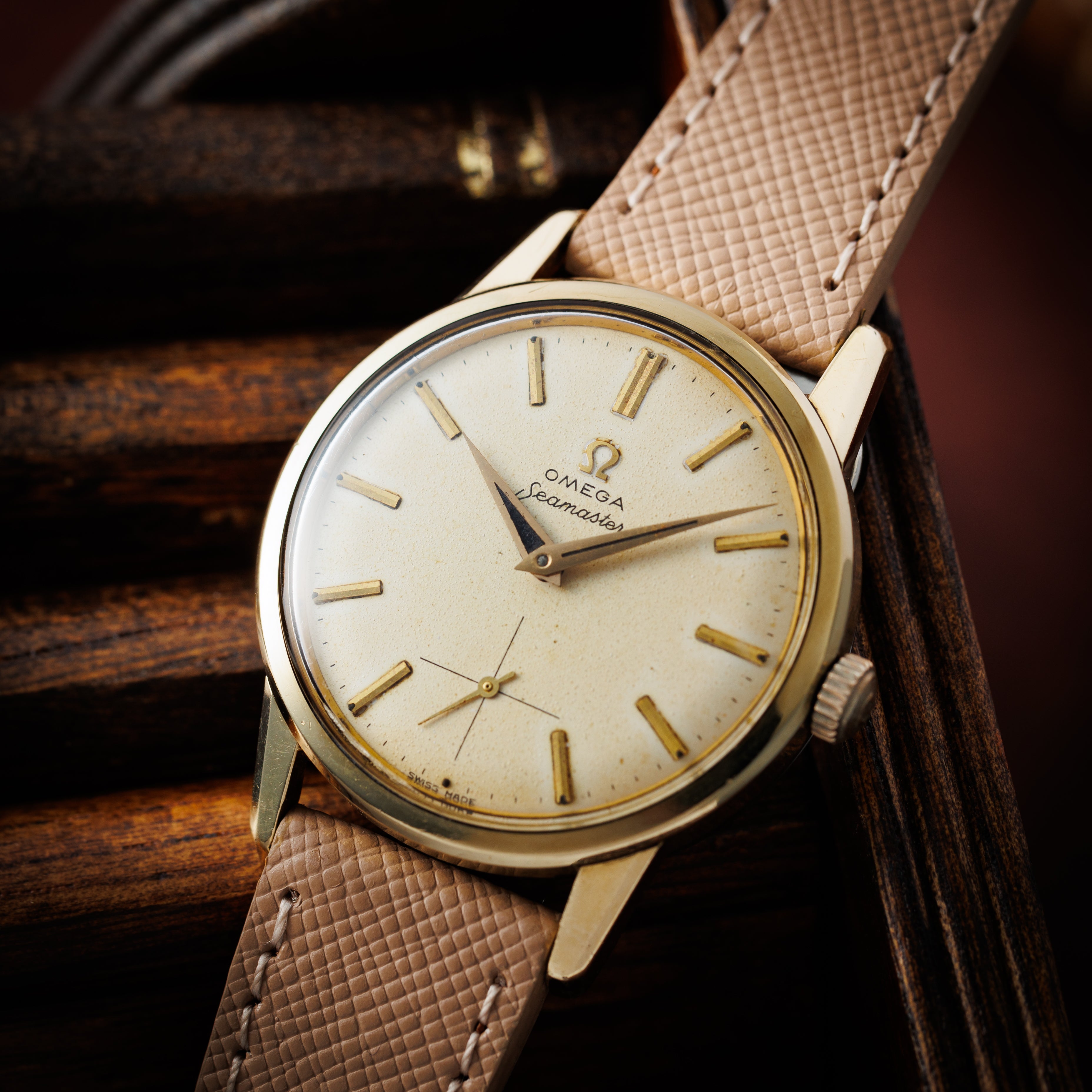 オメガ シーマスター 30mmキャリバー 1961年製 Ref.14389-6 トップゴールド スモールセコンド 手巻き