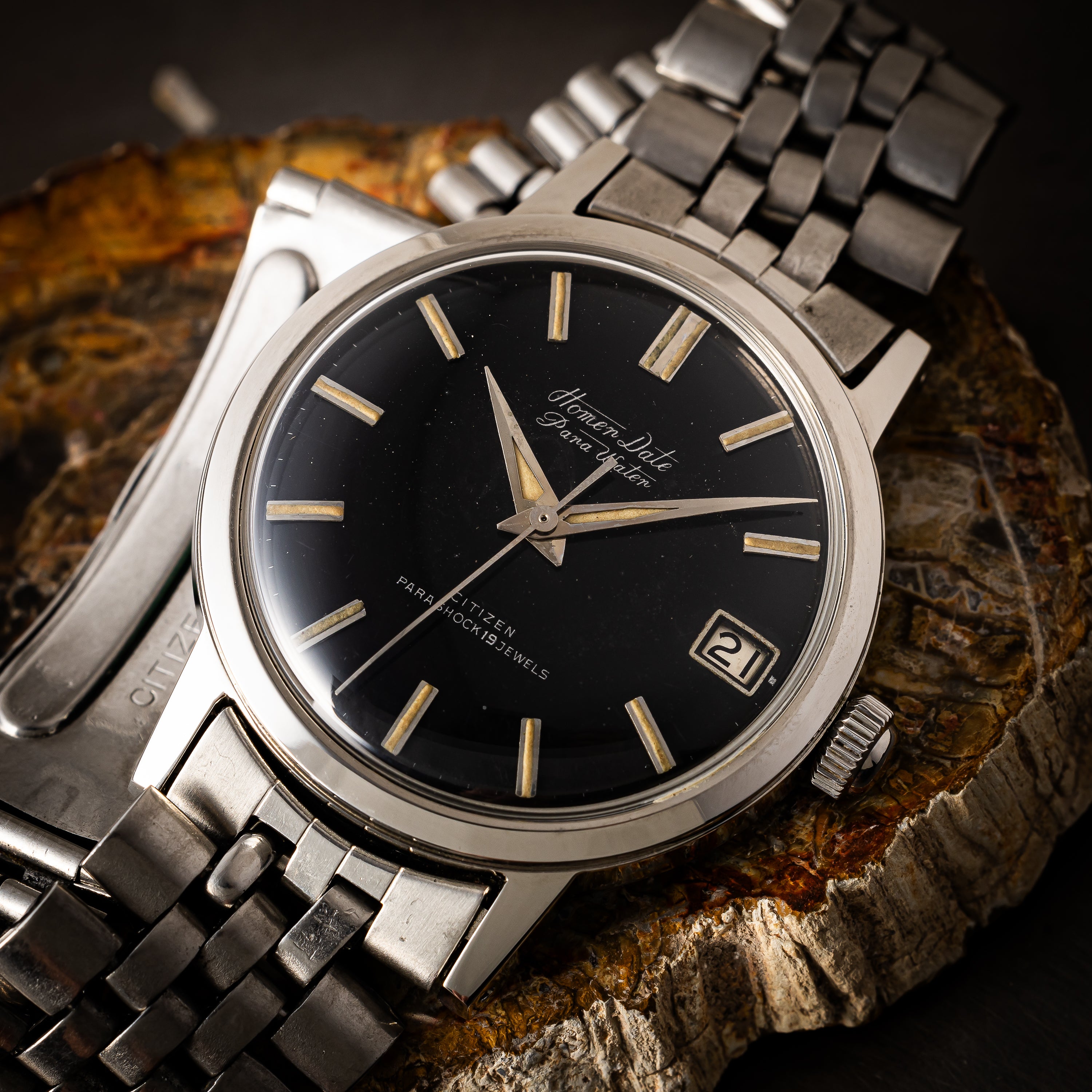 シチズン ホーマーデイト 1962年製 Ref.HD5130801 ブラックダイヤル 箱付き