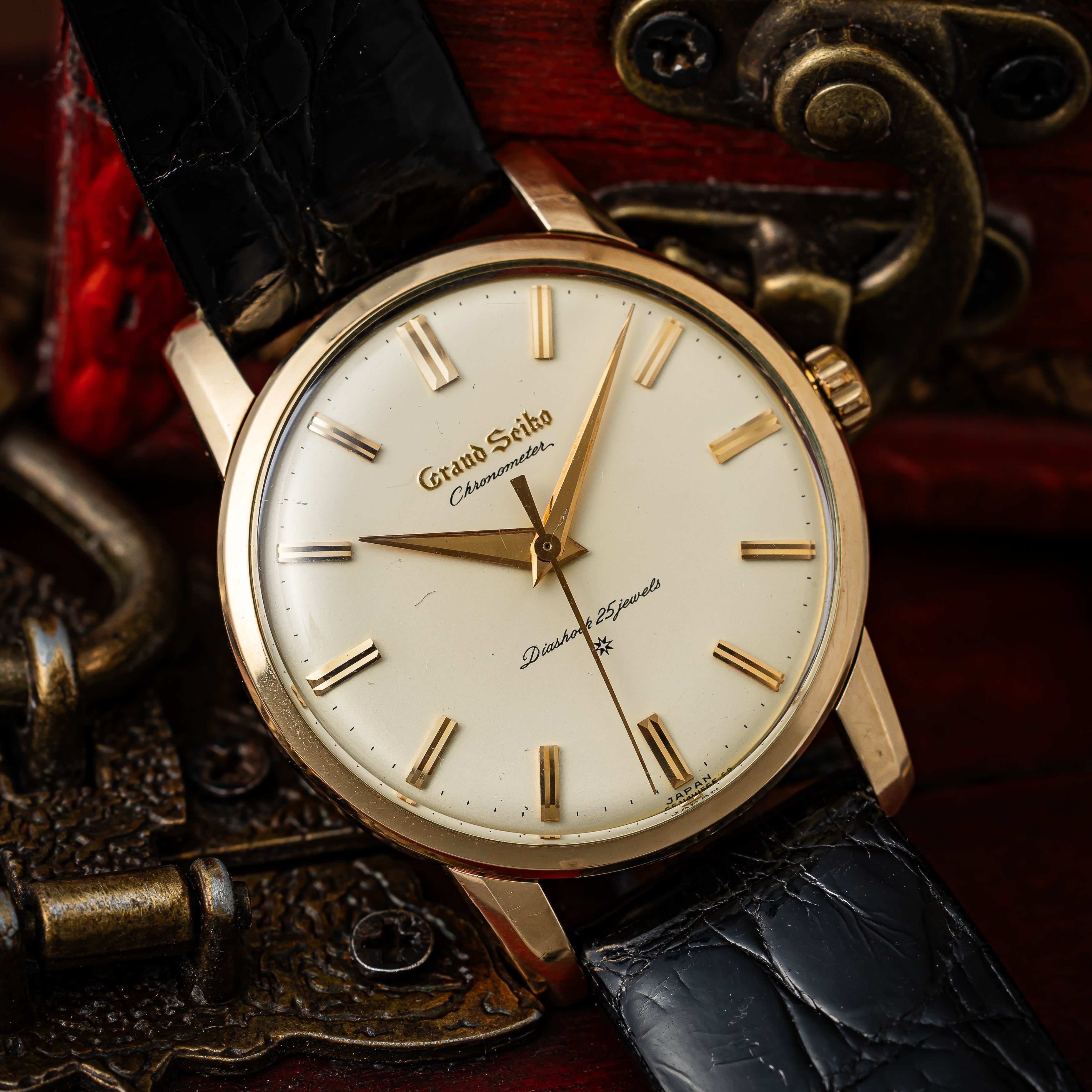 グランドセイコー ファーストモデル 1963年製 Ref.J14070GS アップライトロゴ 純正尾錠付き