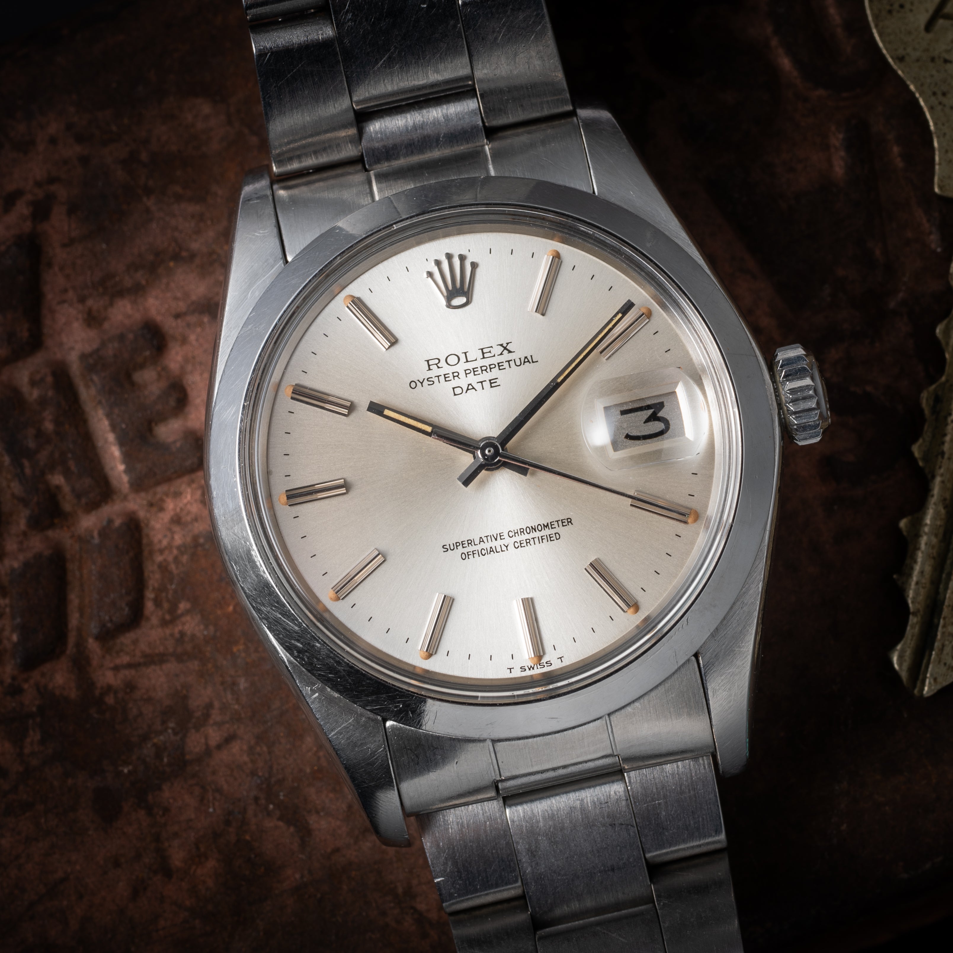 ロレックス オイスターパーペチュアルデイト 1974年製 Ref.1500 ギャラ、冊子付き