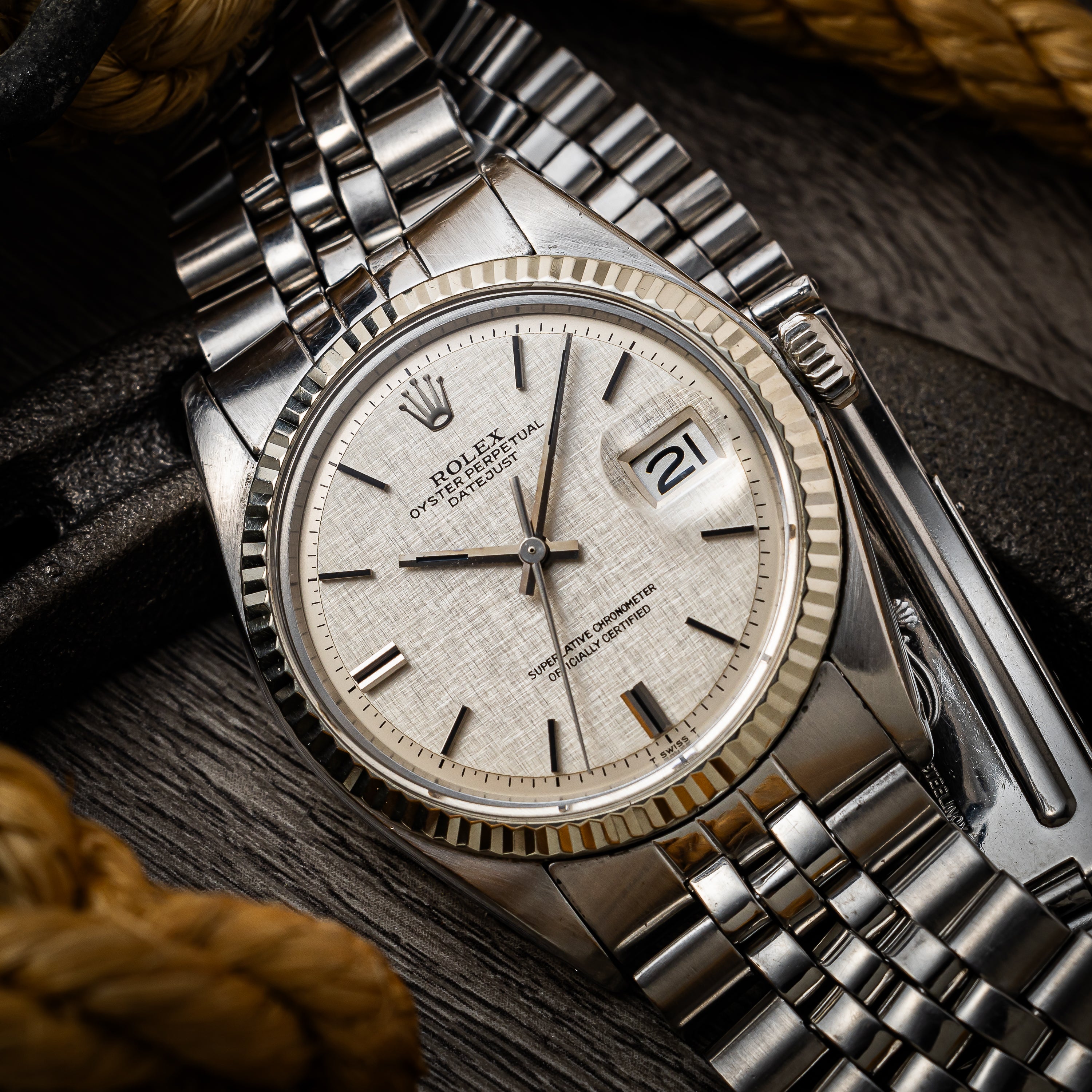 ロレックス デイトジャスト 1973年製 Ref.1601 リネンシルバーダイヤル