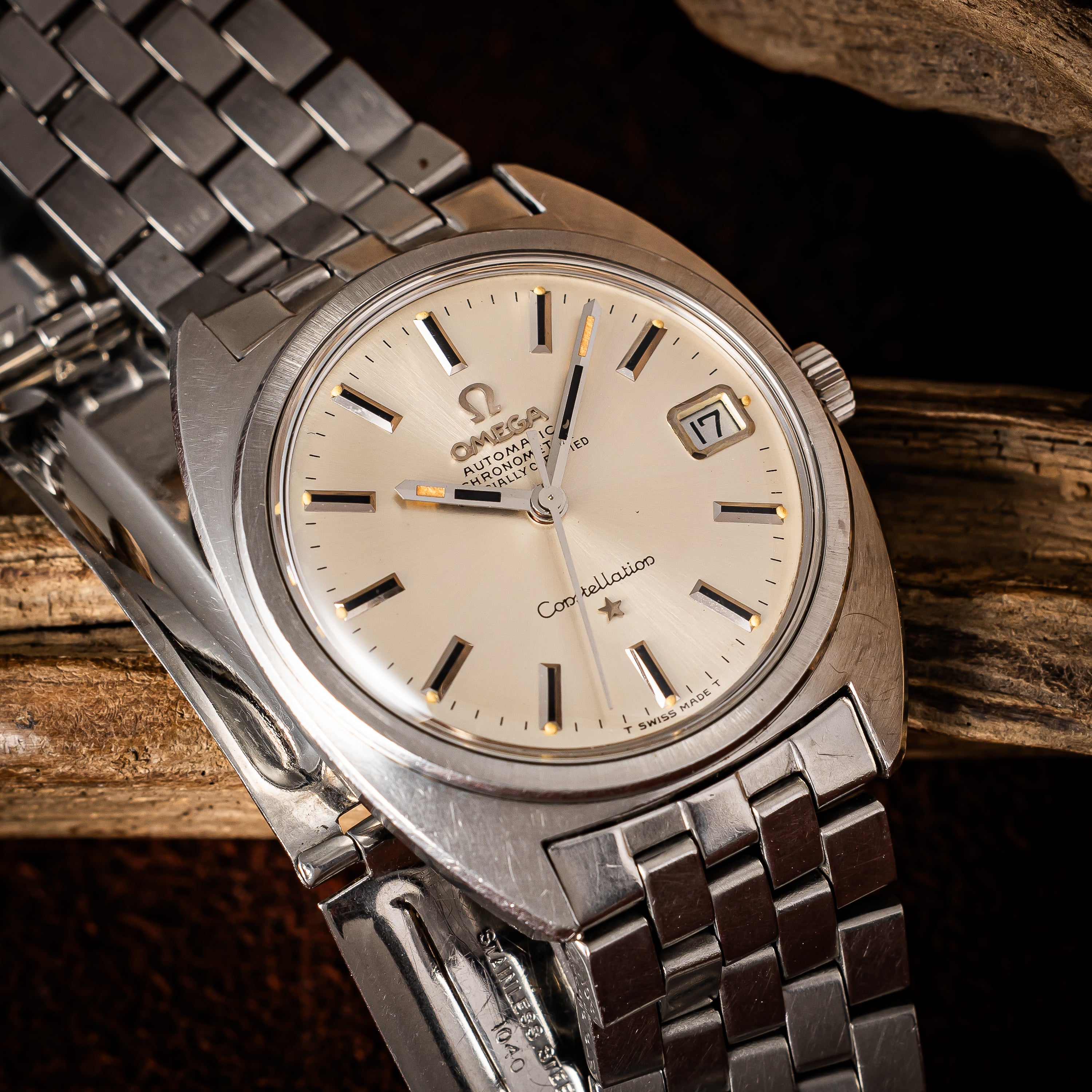 オメガ コンステレーション ジェンタ 1969年製 Ref.SF168.017SP 自動巻きクロノメーター 純正ブレス付き