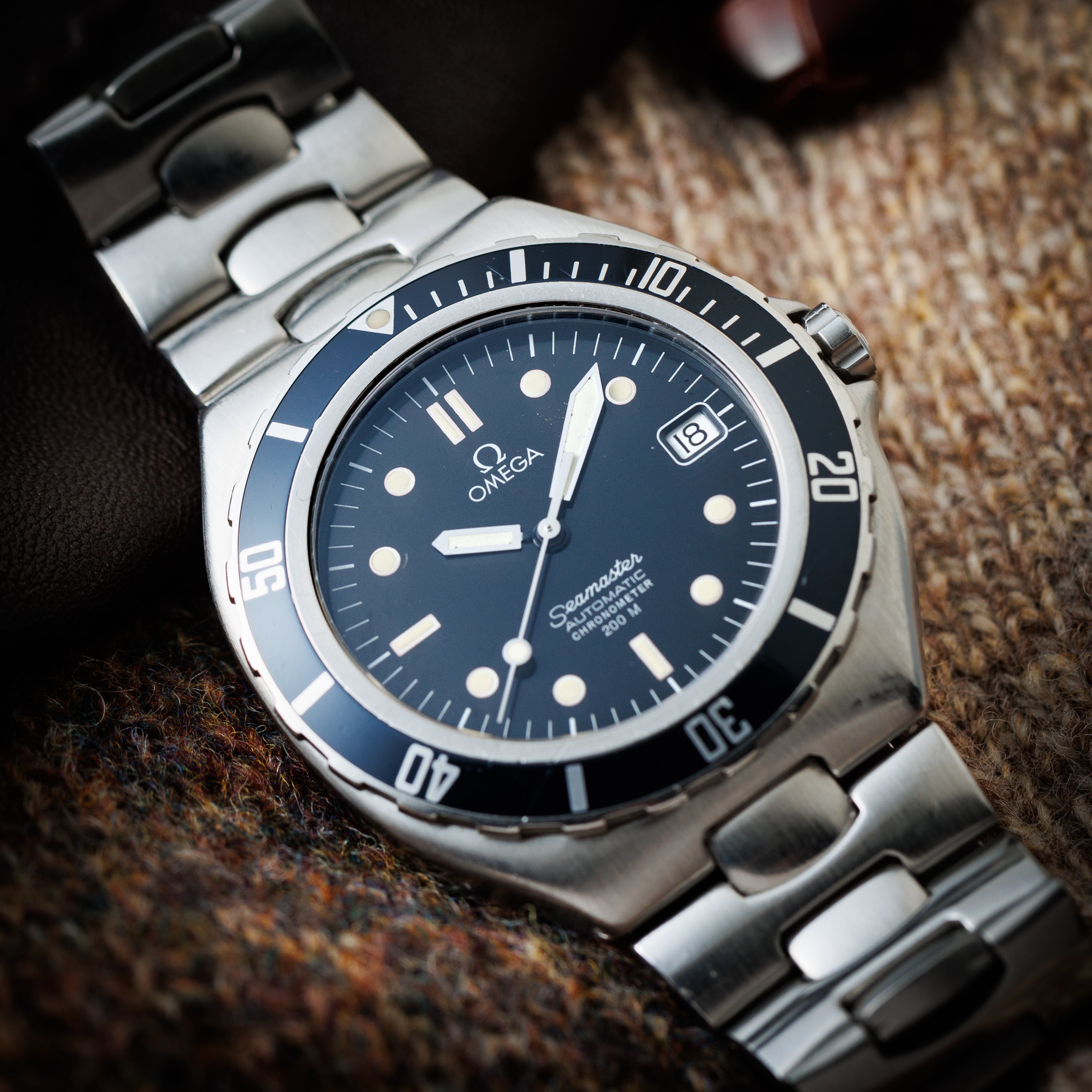 オメガ シーマスター200m プレボンド ラージケース 1988年製 Ref.368.1062 自動巻クロノメーター