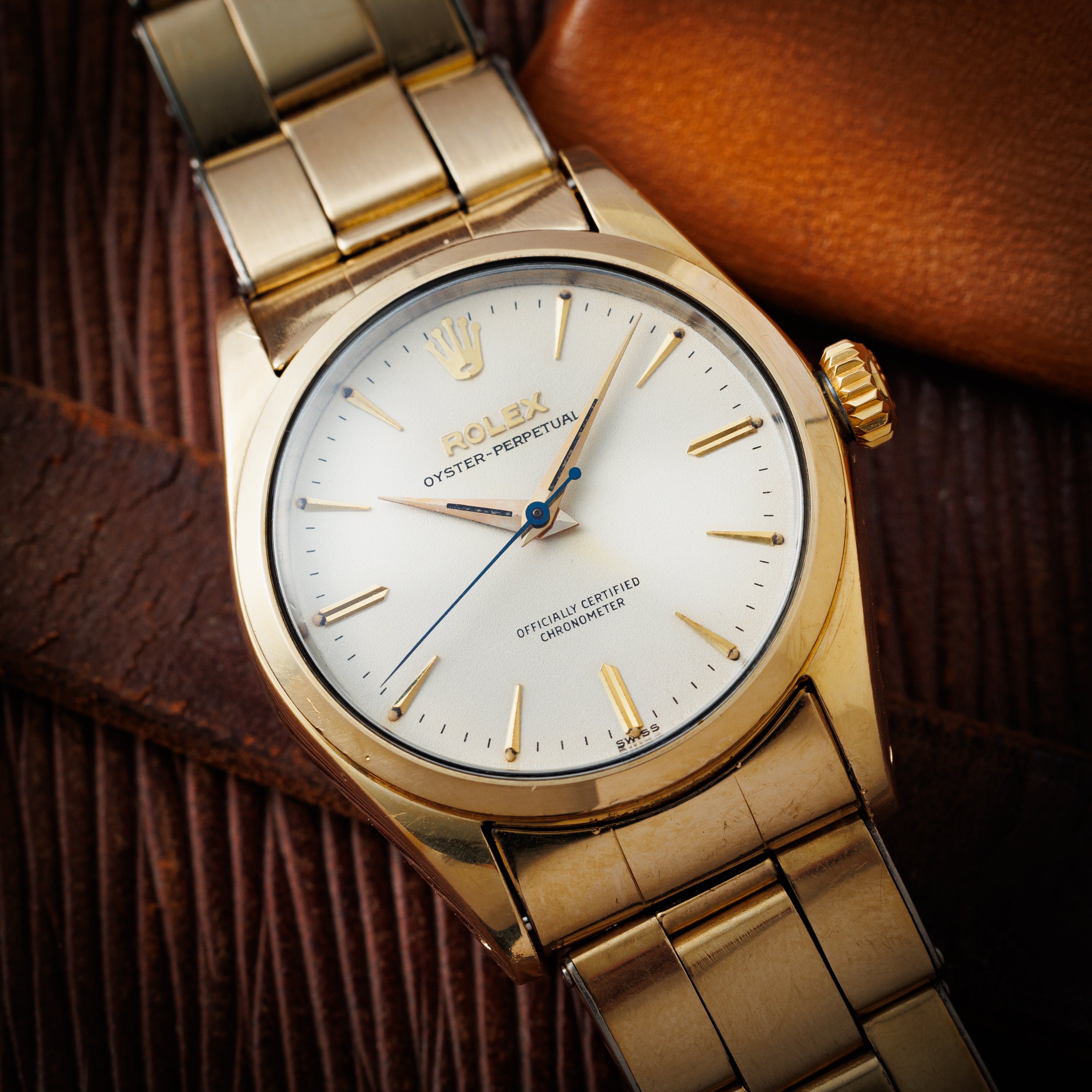 ロレックス オイスターパーペチュアル 金張り 1959年製 Ref.6634 ブレス付き