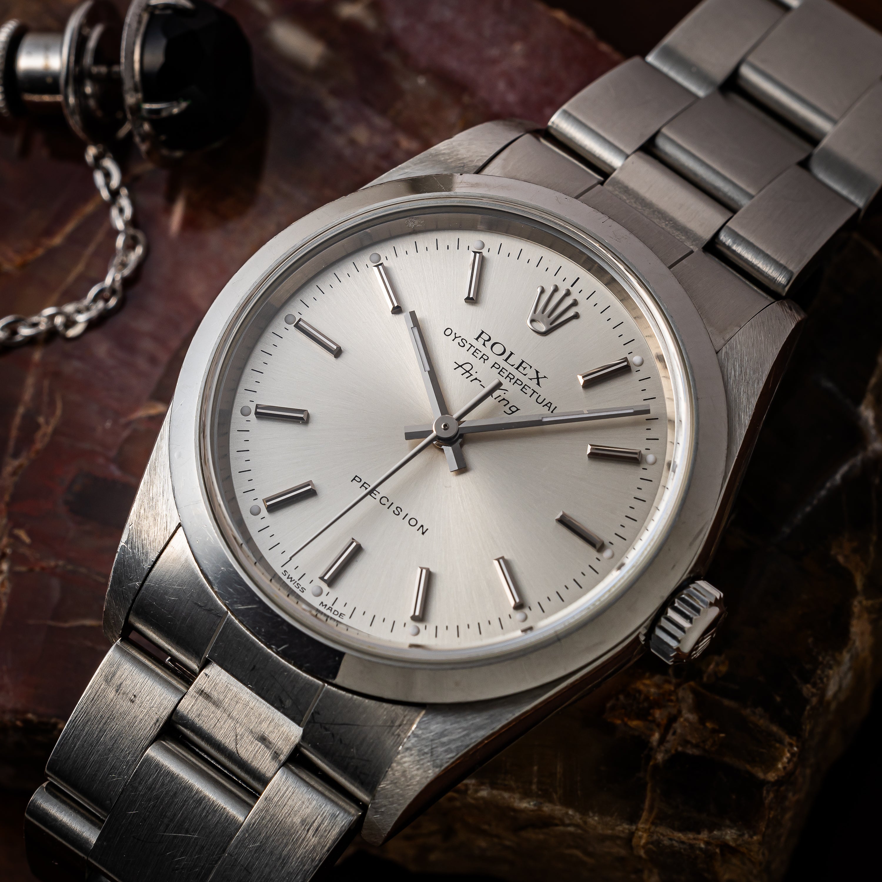 ロレックス エアキング シルバーダイヤル 2001年製 Ref.14000M 2001年製 ルミノバ夜光