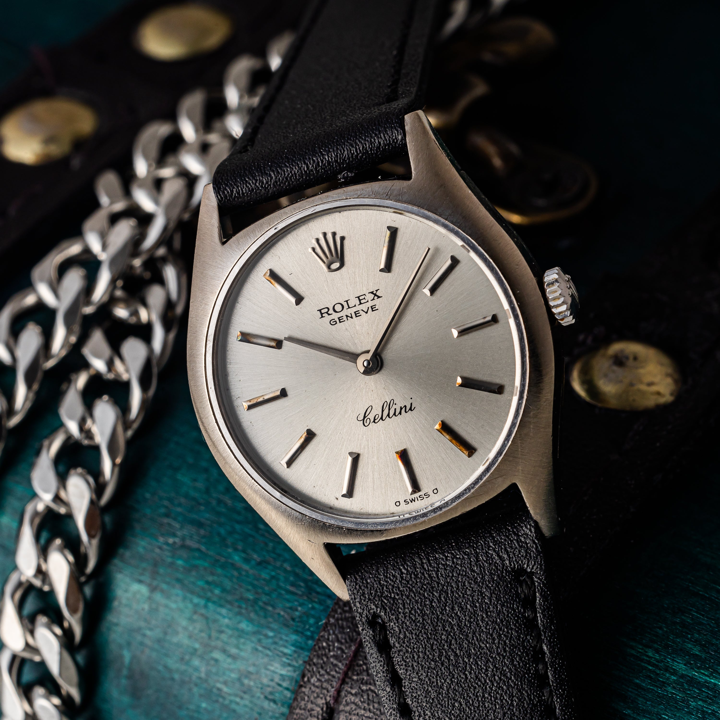 ロレックス チェリーニ レディース 1973年製 Ref.3800 18金ホワイトゴールド  純正尾錠付き