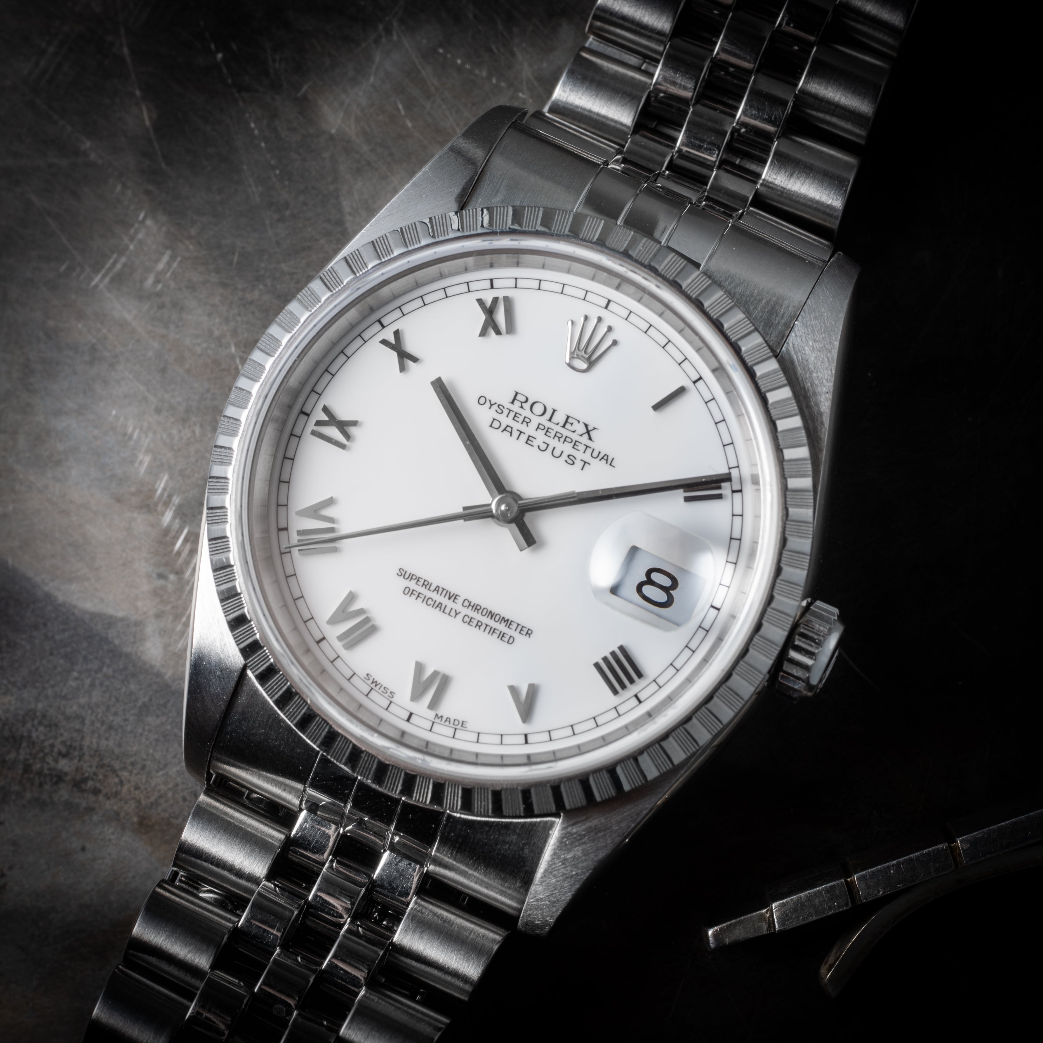 ロレックス デイトジャスト 1997年製 Ref.16220 ホワイトローマンダイヤル