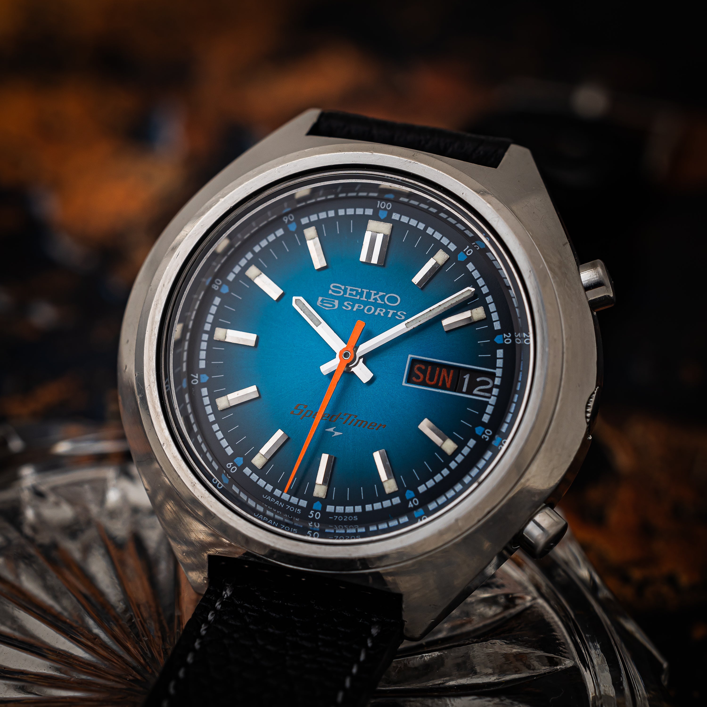 セイコー 5スポーツ スピードタイマー 1973年製 Ref.7015-7000 ブルーダイヤル
