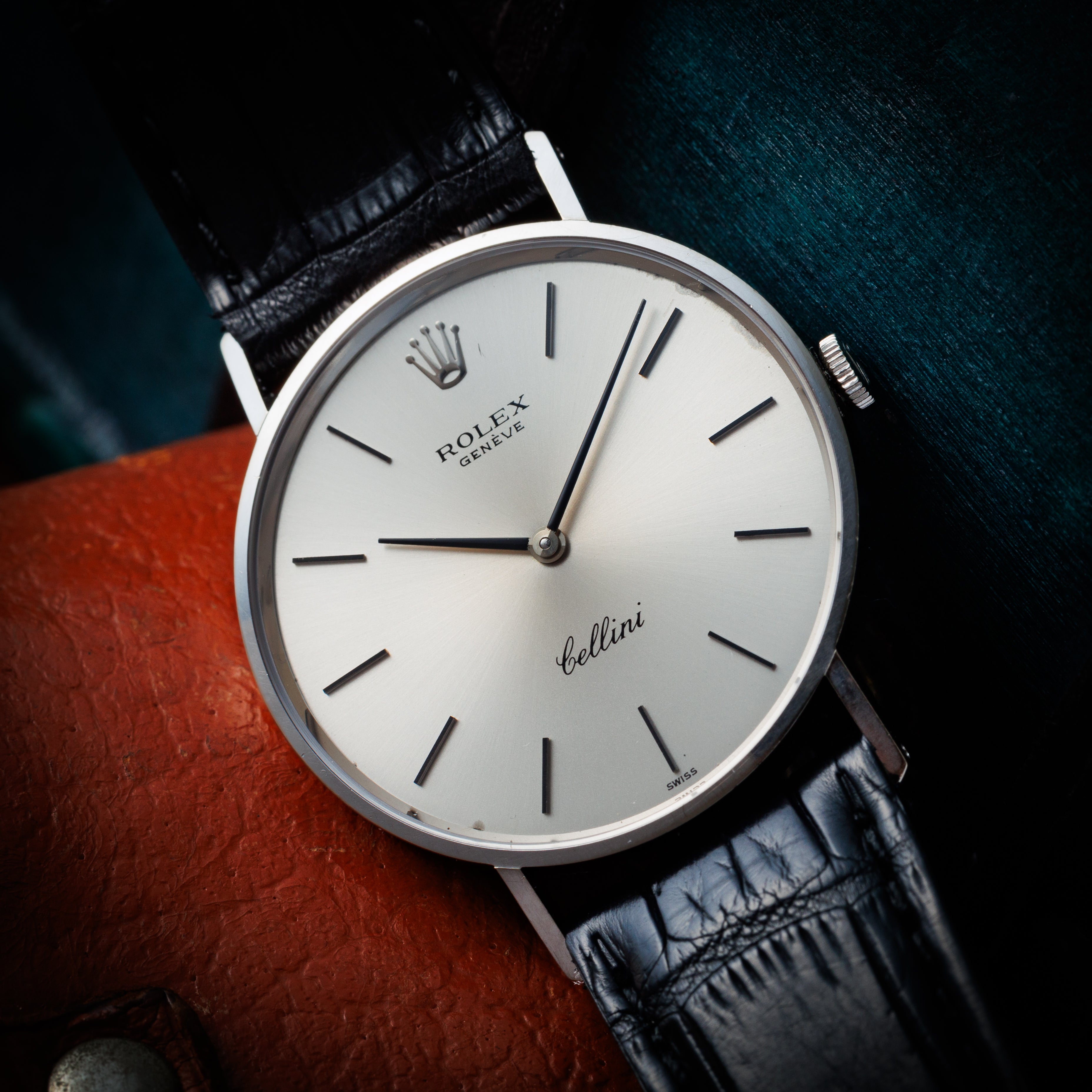 ロレックス チェリーニ 1973年製 Ref.3833 18金ホワイトゴールド 純正尾錠付き