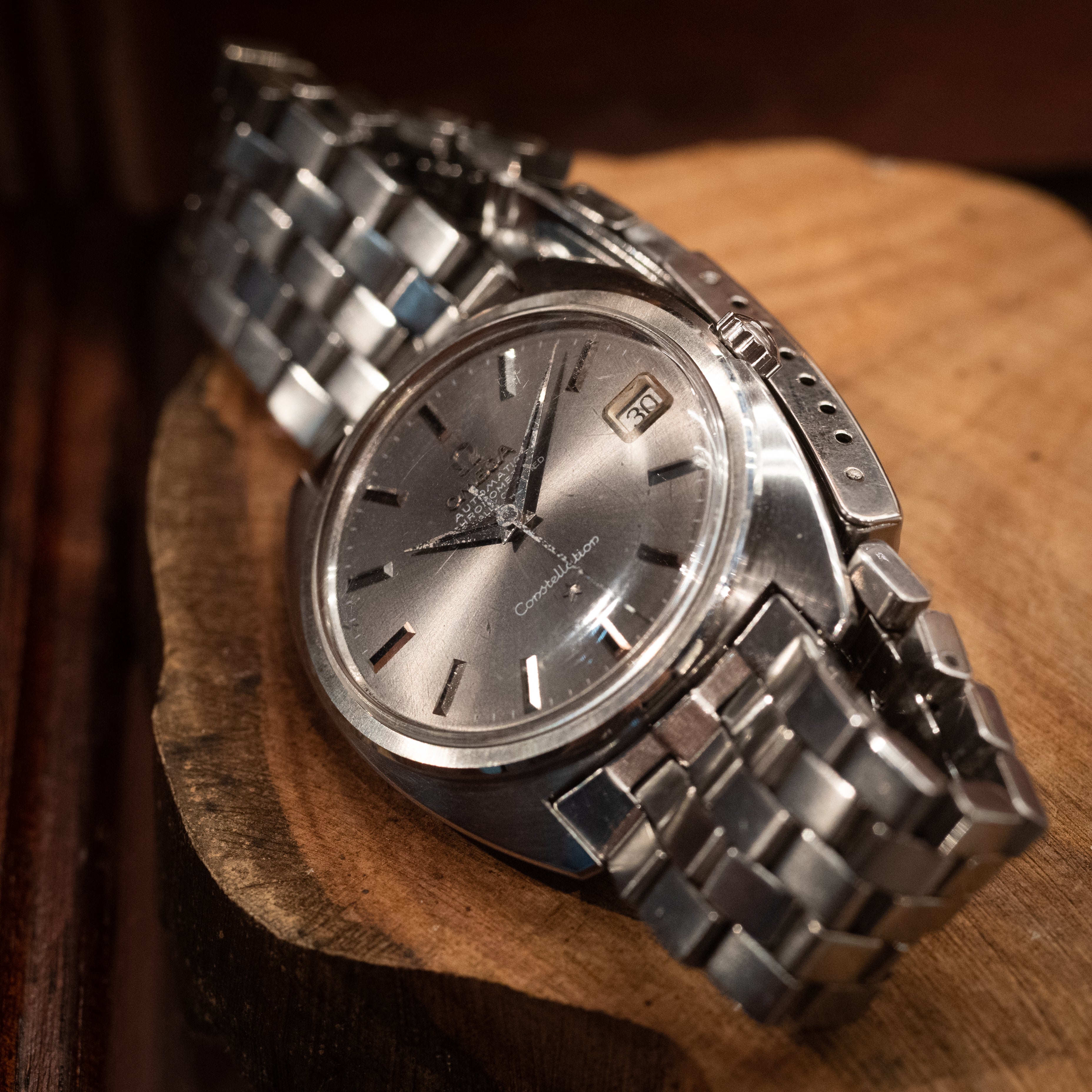 オメガ コンステレーション 1966年製 ジェンタ Cライン 前期型 ドルフィンハンド 希少グレーダイヤル