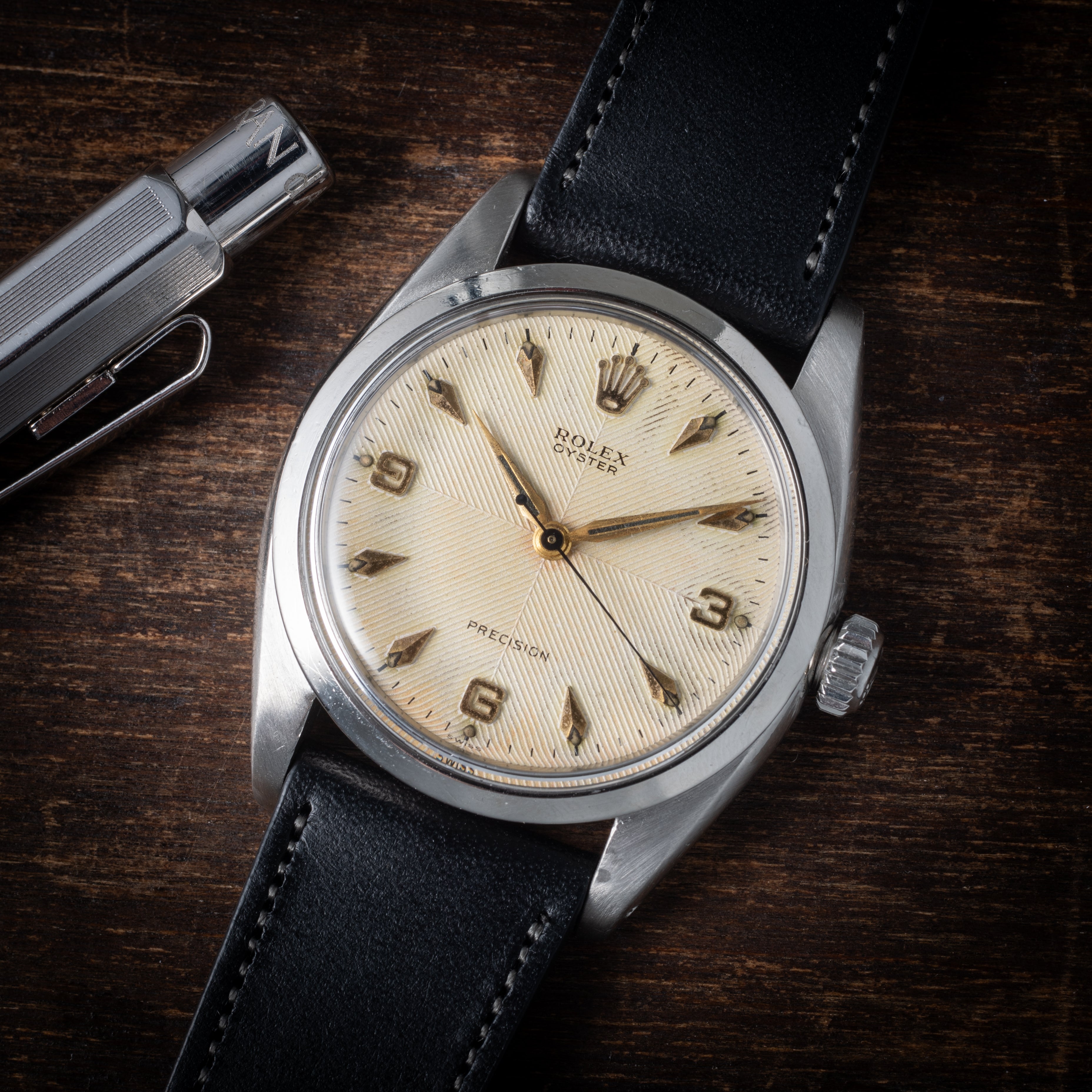 ロレックス オイスター 1959年製 Ref.6426 手巻き シェブロンダイヤル