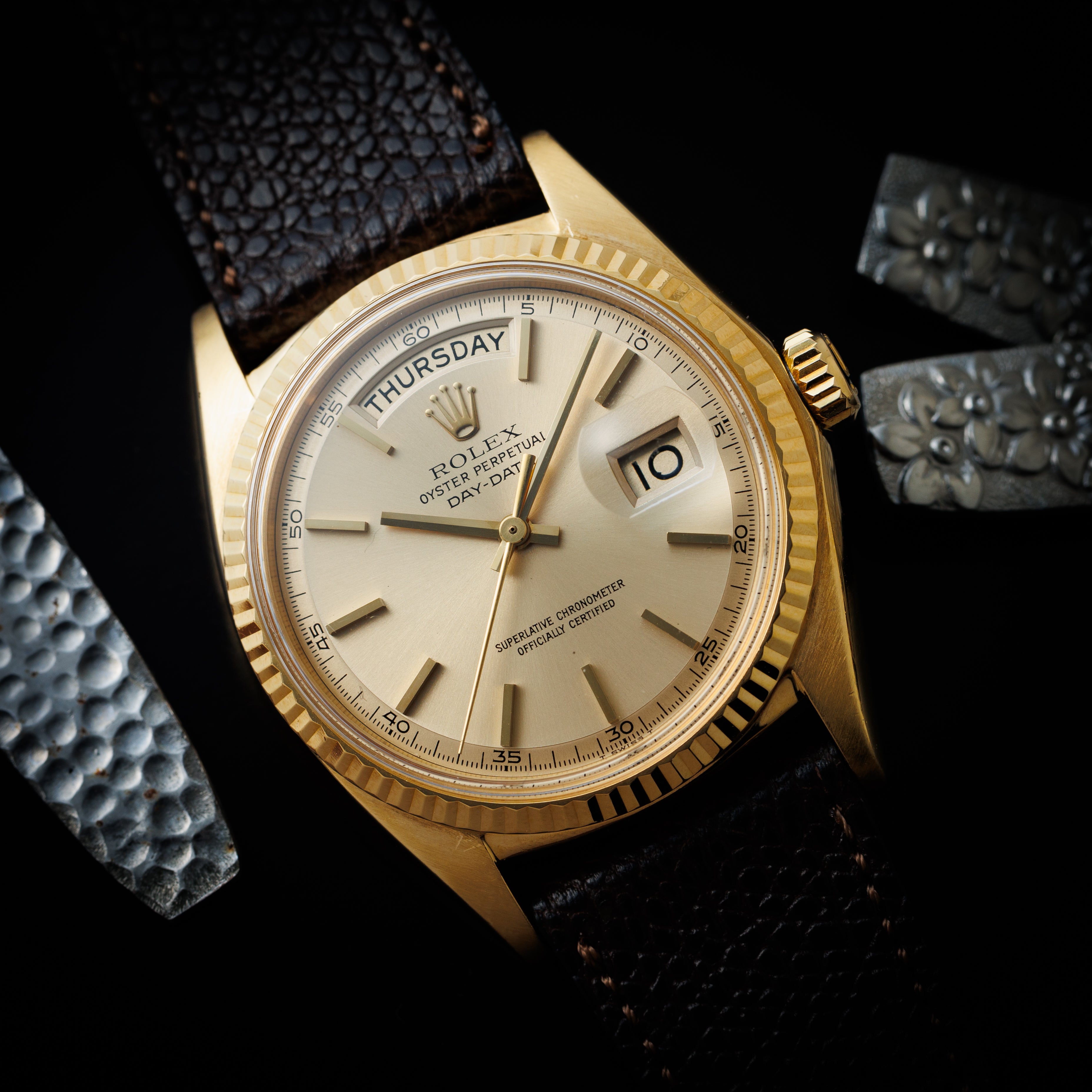 ロレックス デイデイト 1972年製 Ref.1803 18金無垢イエローゴールド 純正金無垢尾錠付き