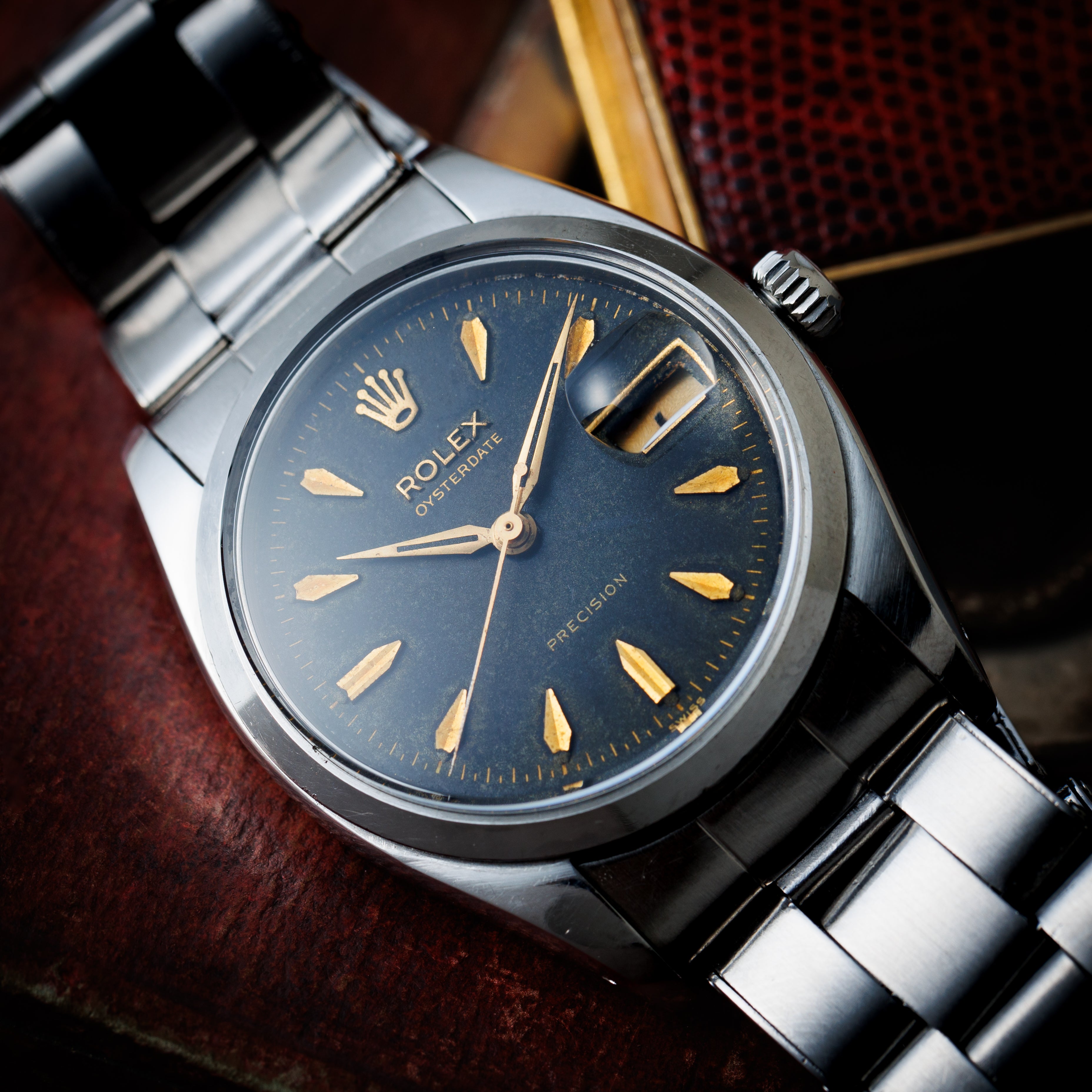 オイスターデイト 1957年製 Ref.6494 手巻き 赤黒カレンダー