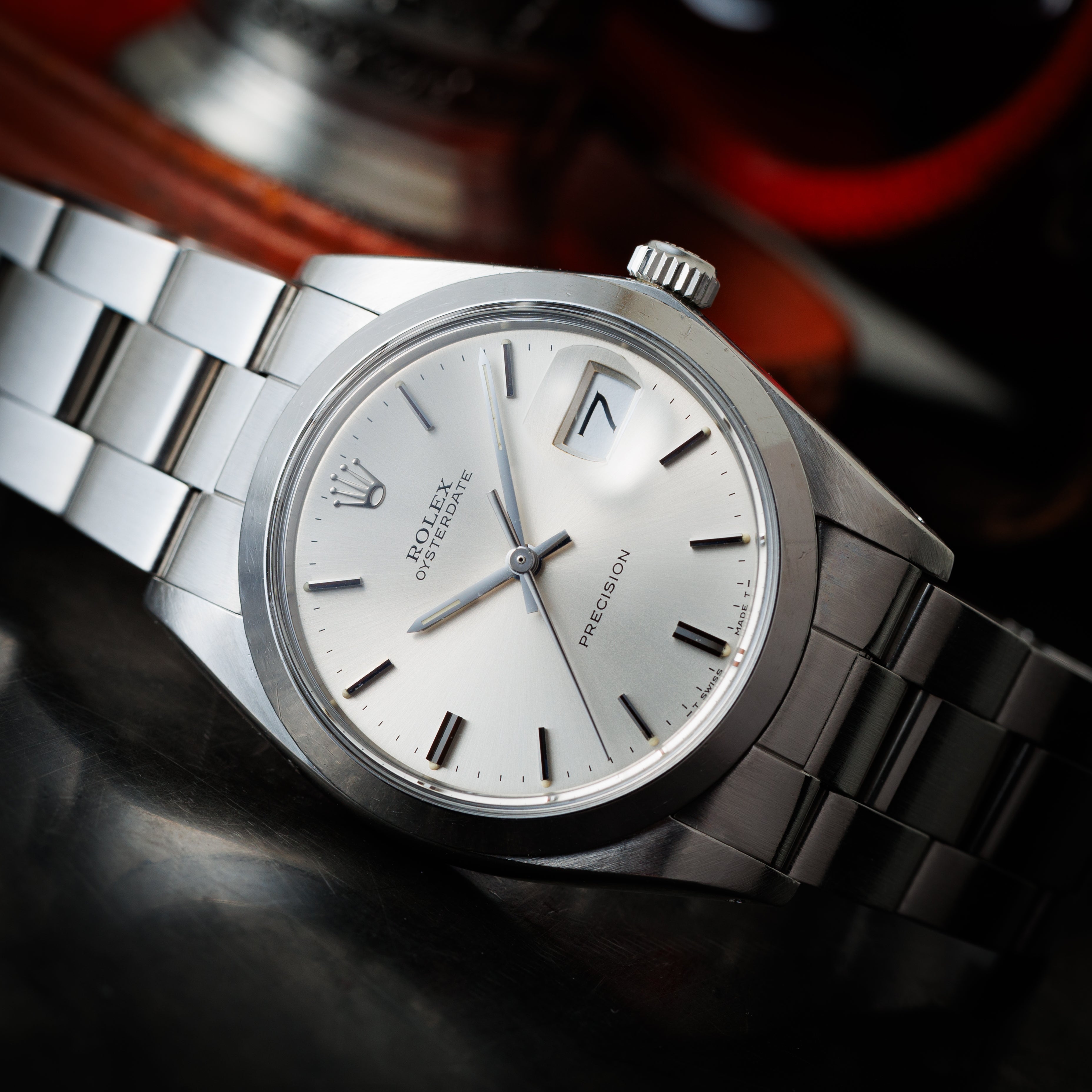 ロレックス オイスターデイト 1984年製 Ref.6694 シルバーダイヤル 箱、冊子、ポーチ付き