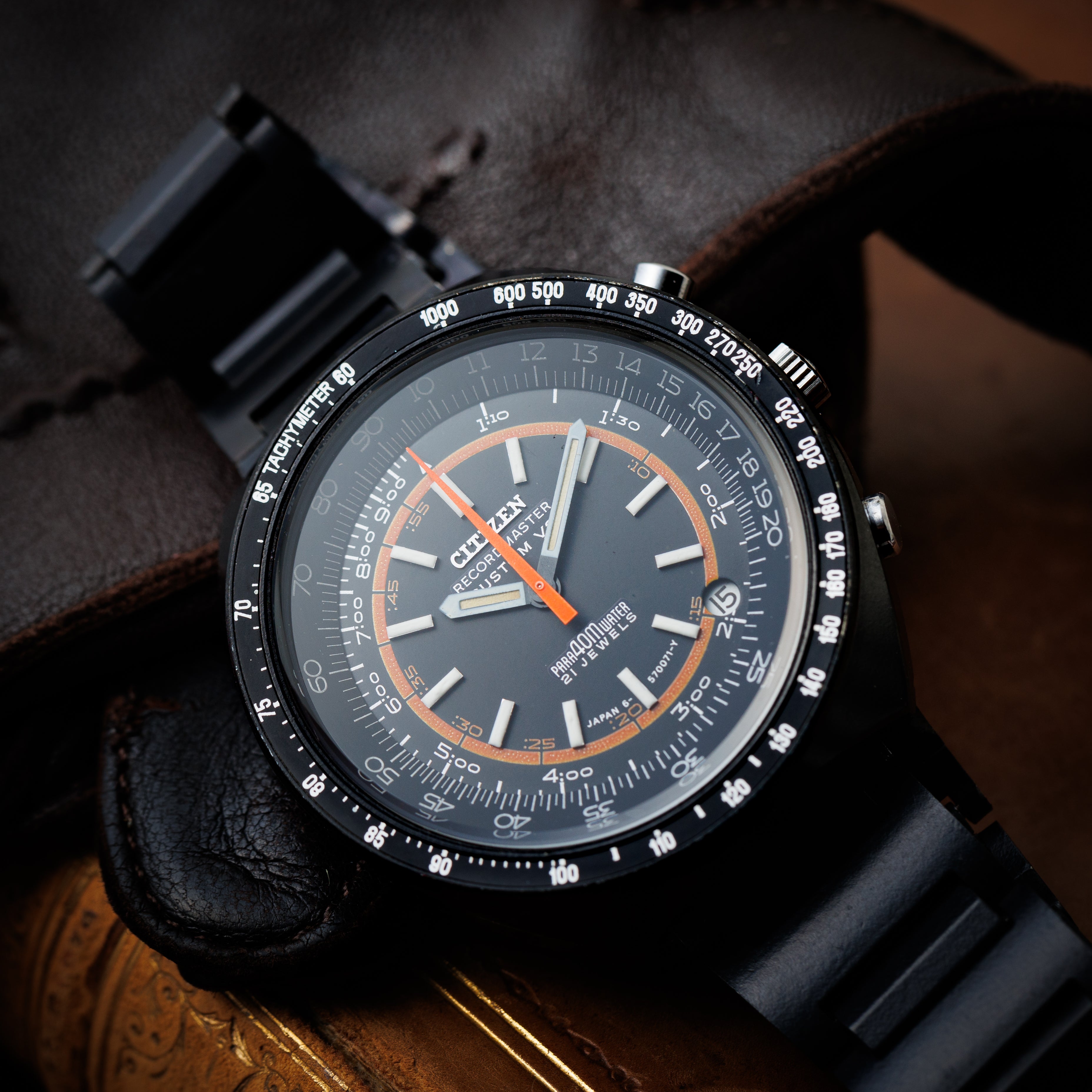 シチズン レコードマスター カスタムV2 1971年製 Ref.4-570057TA ブラッキーケース ブレス付き