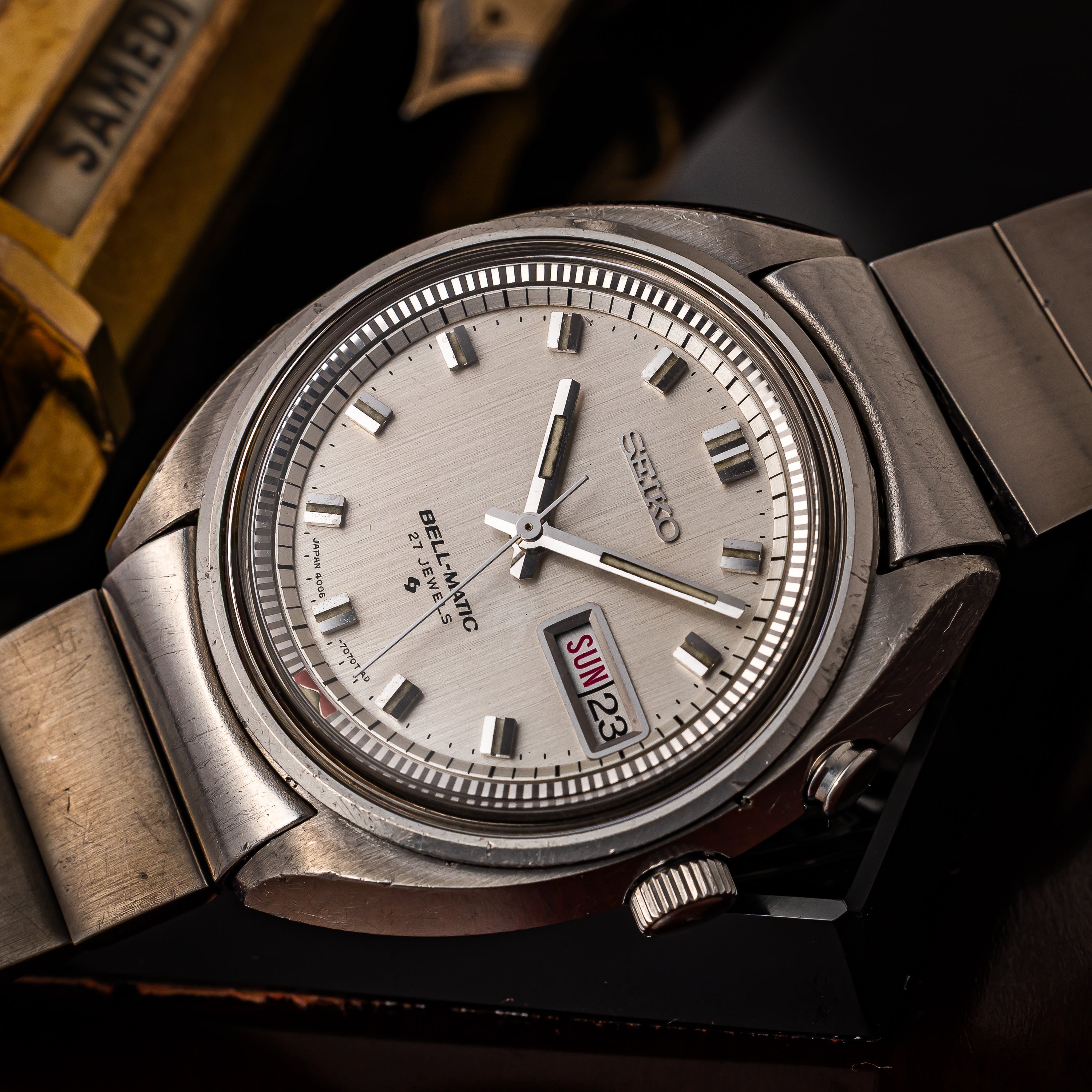 セイコー ベルマチック 1968年製 Ref.4006-7000 アラームウオッチ 純正ブレス