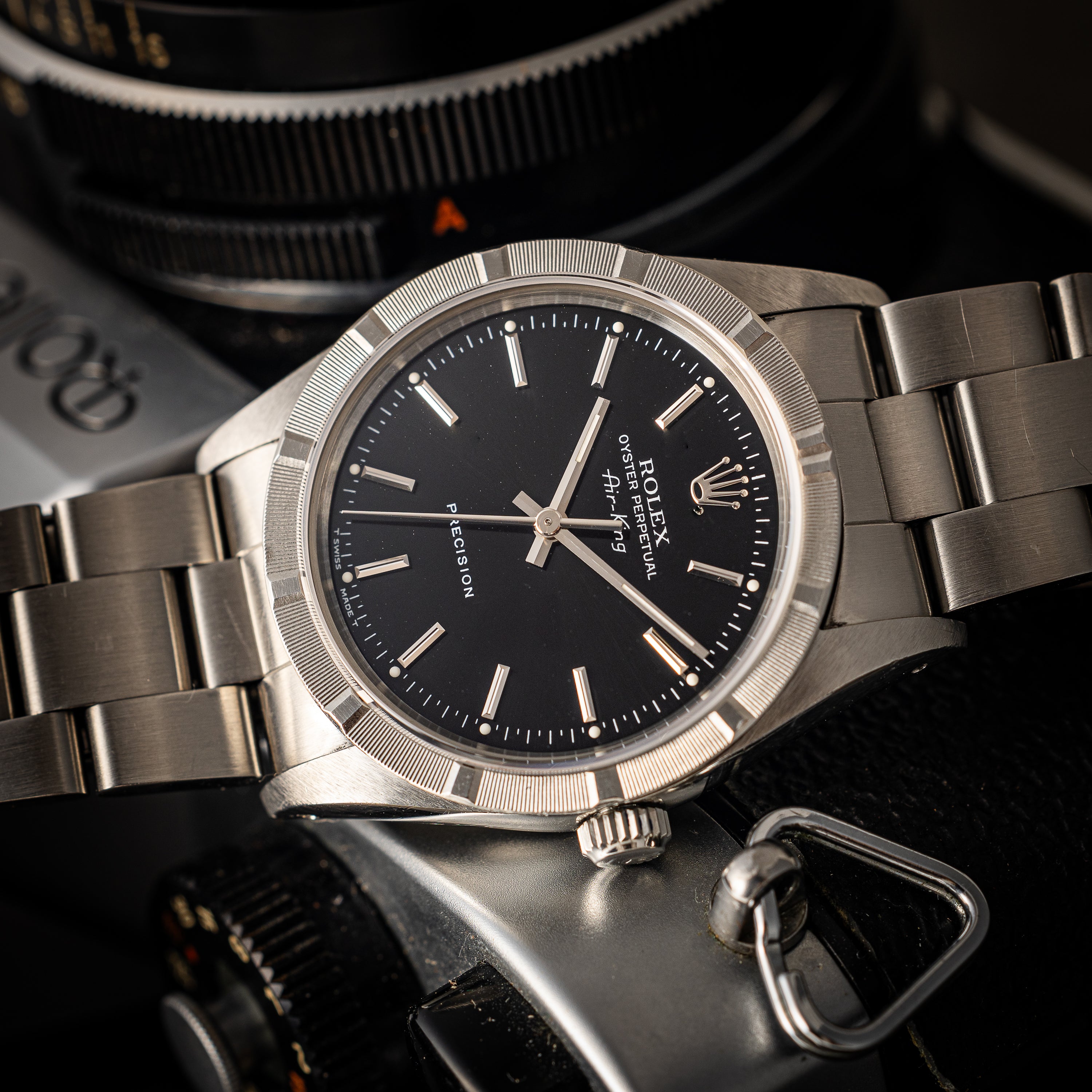 ロレックス エアキング Ref.14010 1991年製 ブラックダイヤル エンジンターンドベゼル