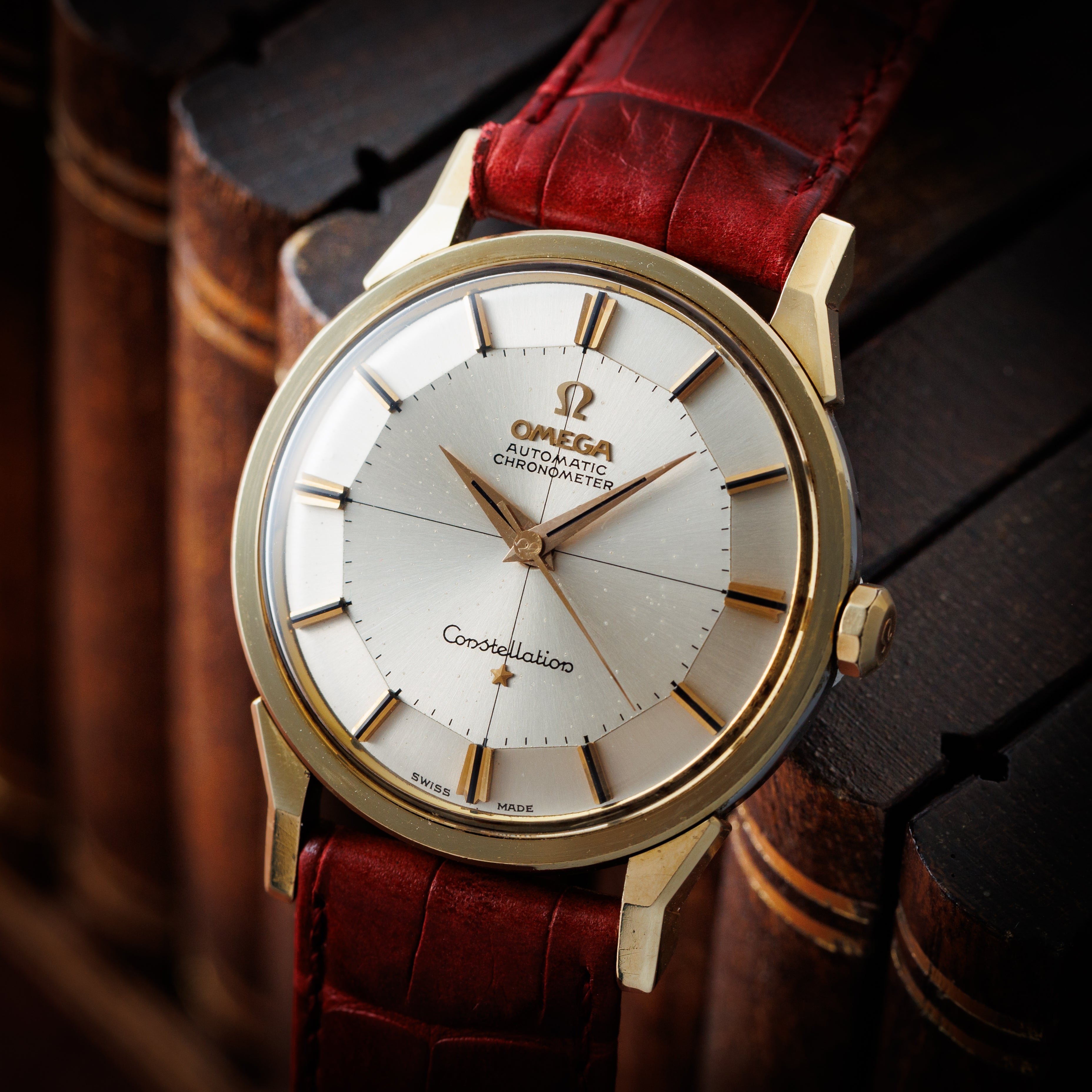 オメガ コンステレーション 12角 1962年製 Ref.14900.61.SC ノンデイト トップゴールド 純正尾錠付き