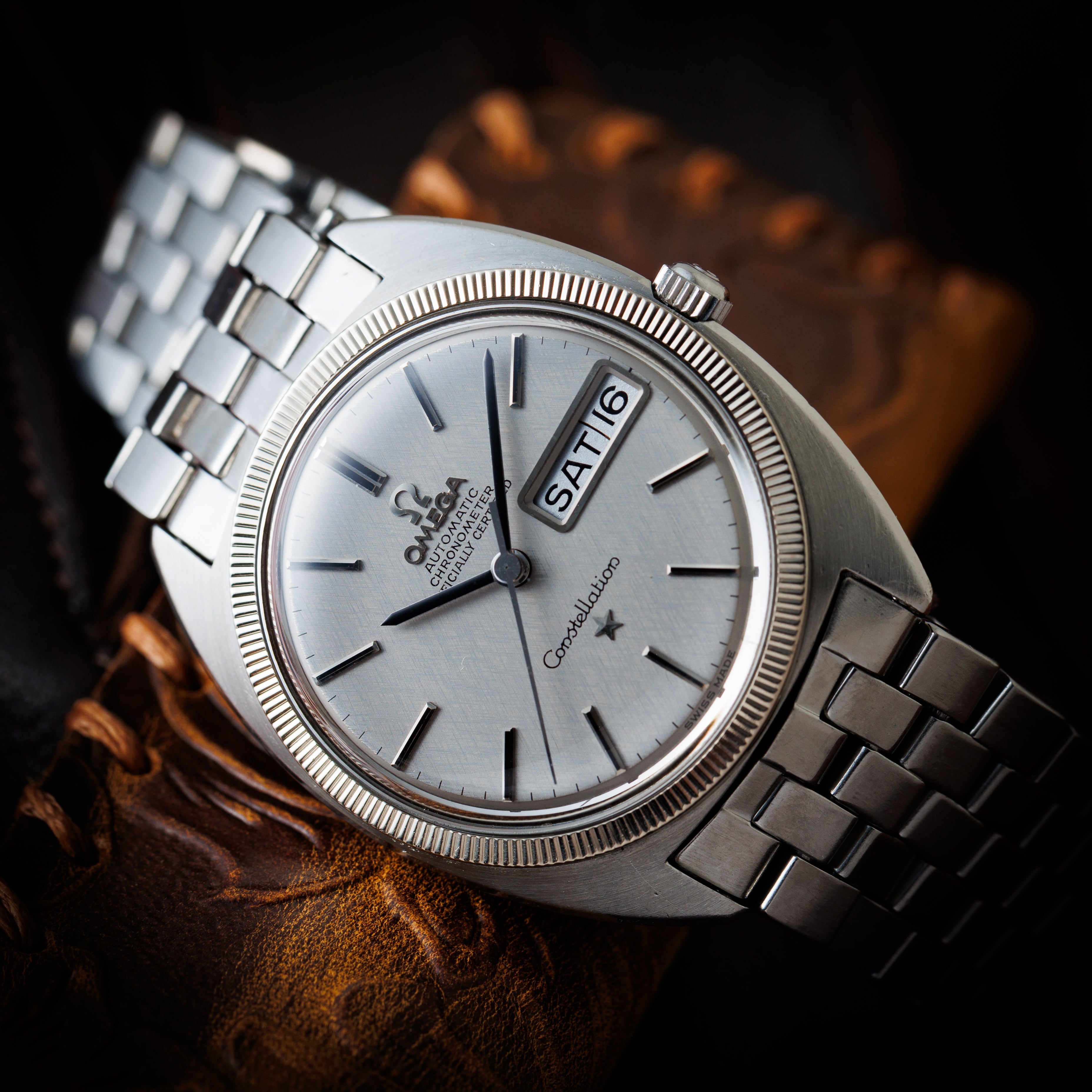 オメガ コンステレーション ジェンタ 1969年製 Ref.168.029 リネンダイヤル 純正ブレス コインエッジベゼル